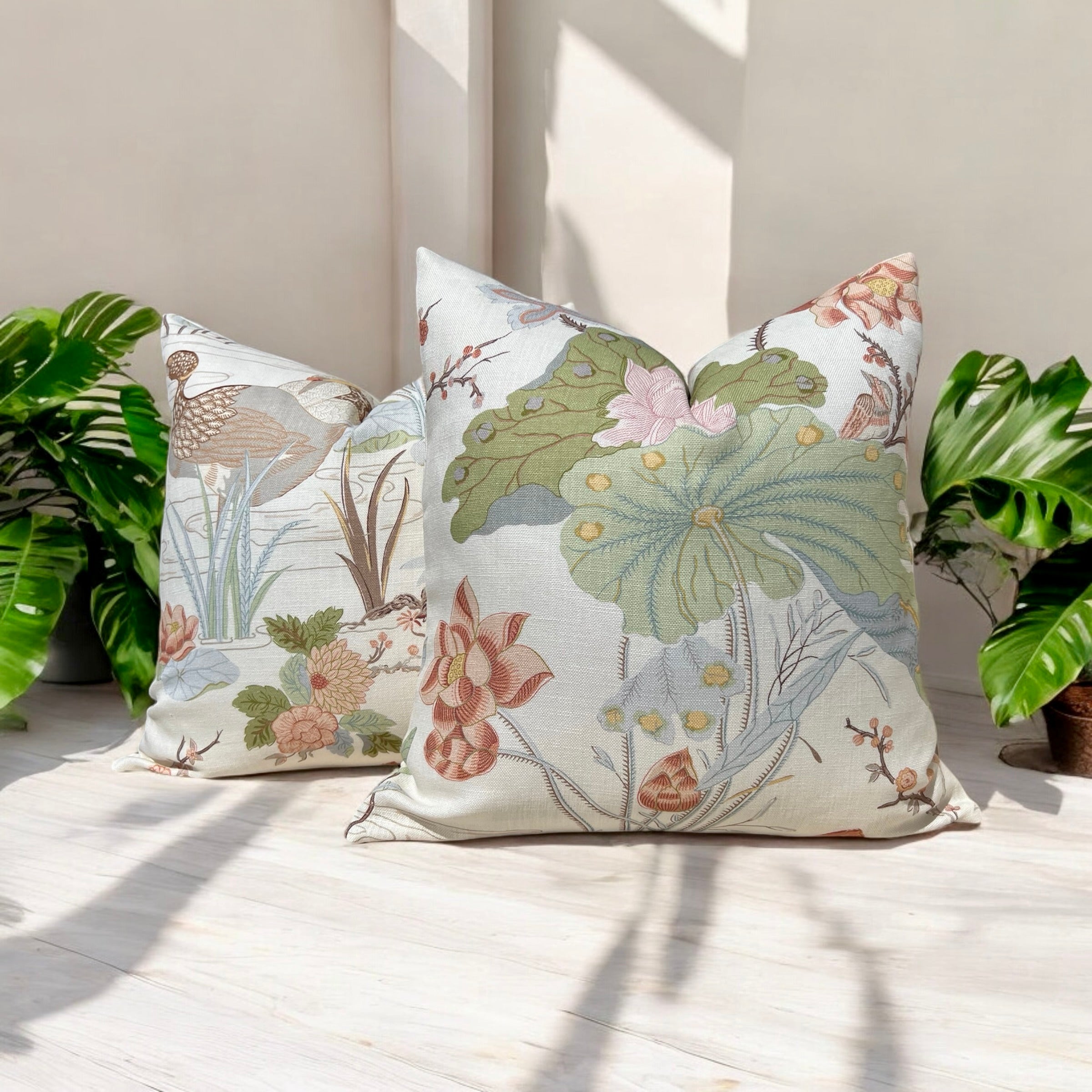 Lee Jofa Luzon Linen Pillow in Apricot.