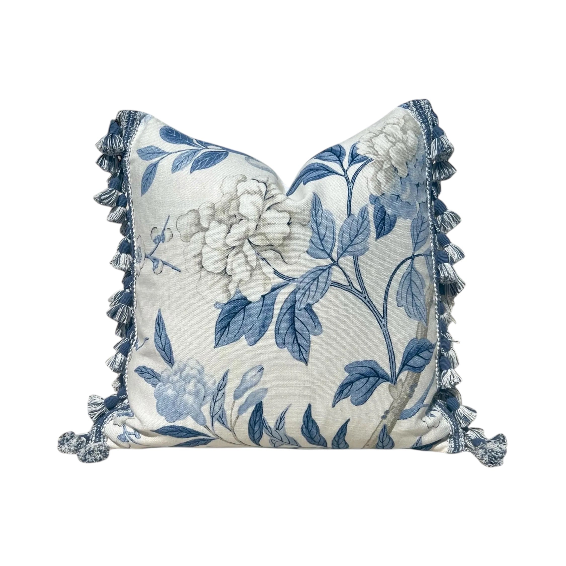 Emperors Garden Pillow in Porcelain Blue.