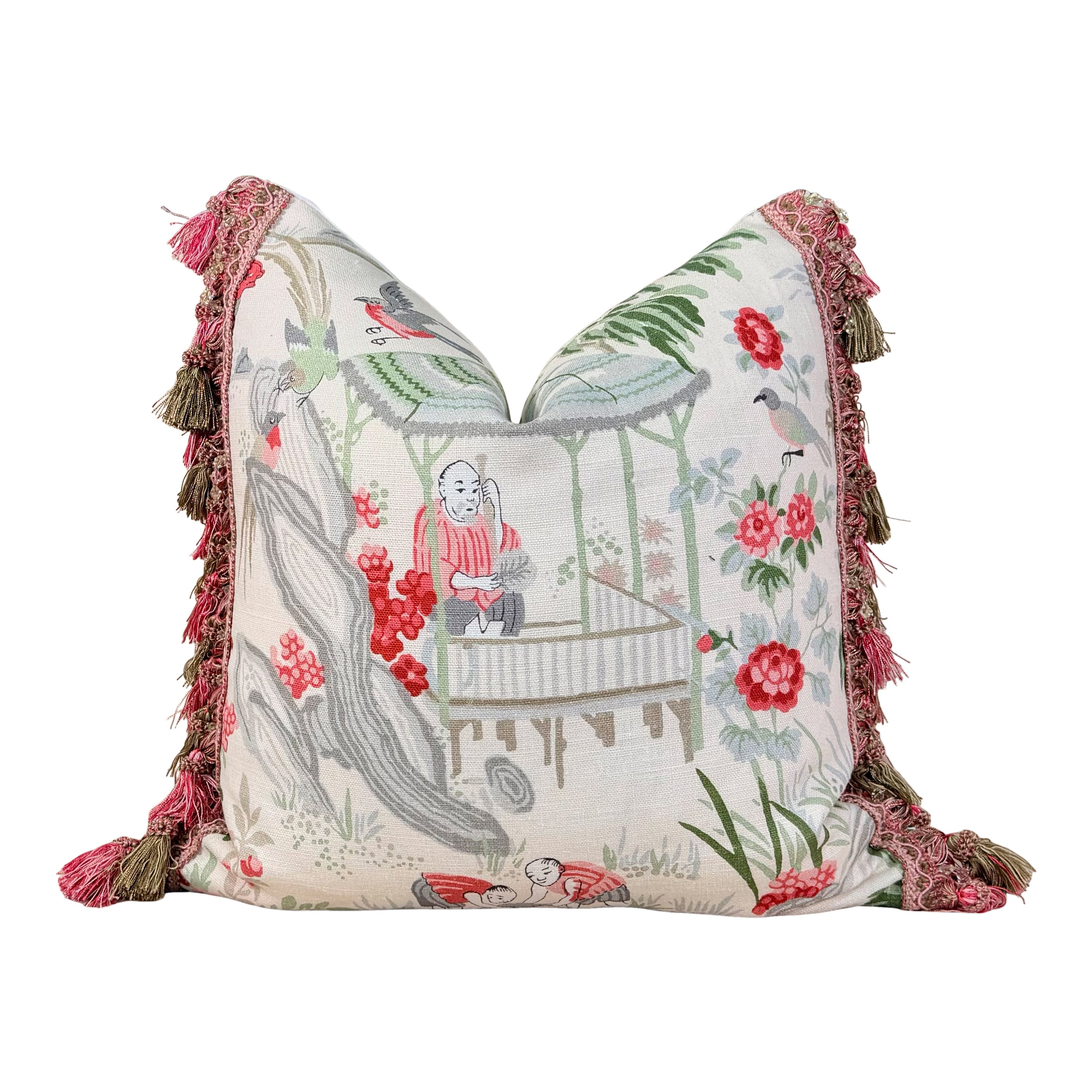 Schumacher Yangtze River Pillow - Cream