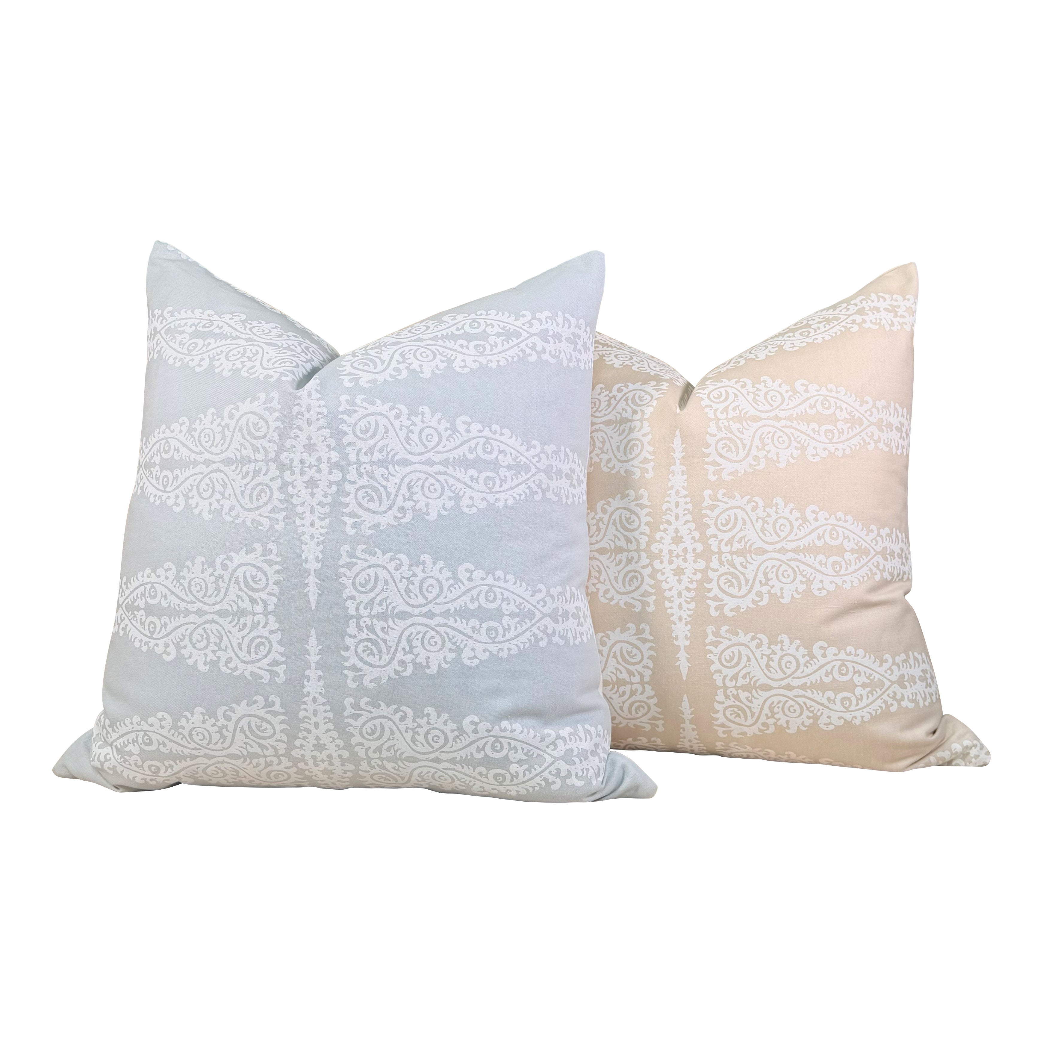 Thibaut Ellery Stripe - White on Soft Blue
