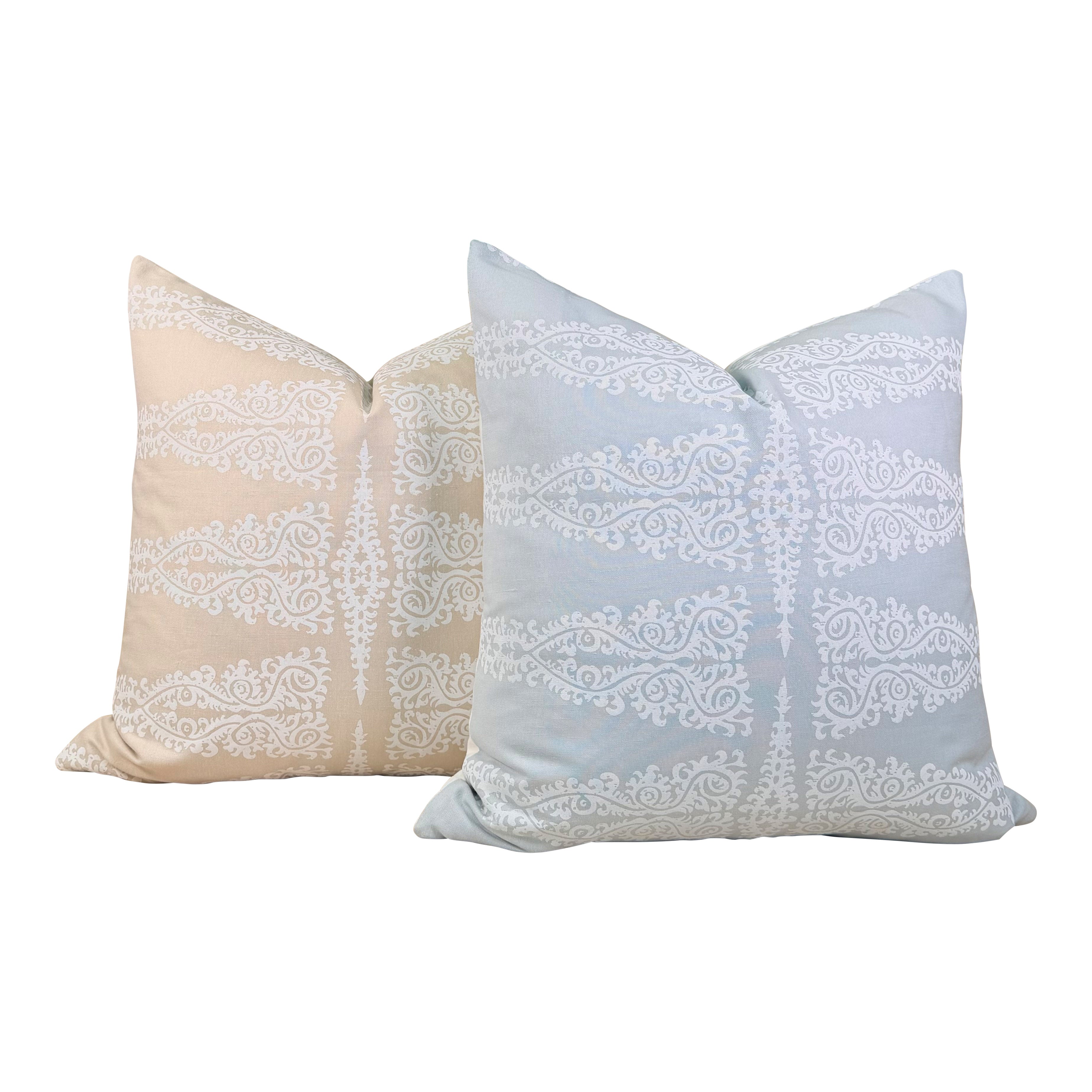 Thibaut Ellery Stripe - White on Soft Blue