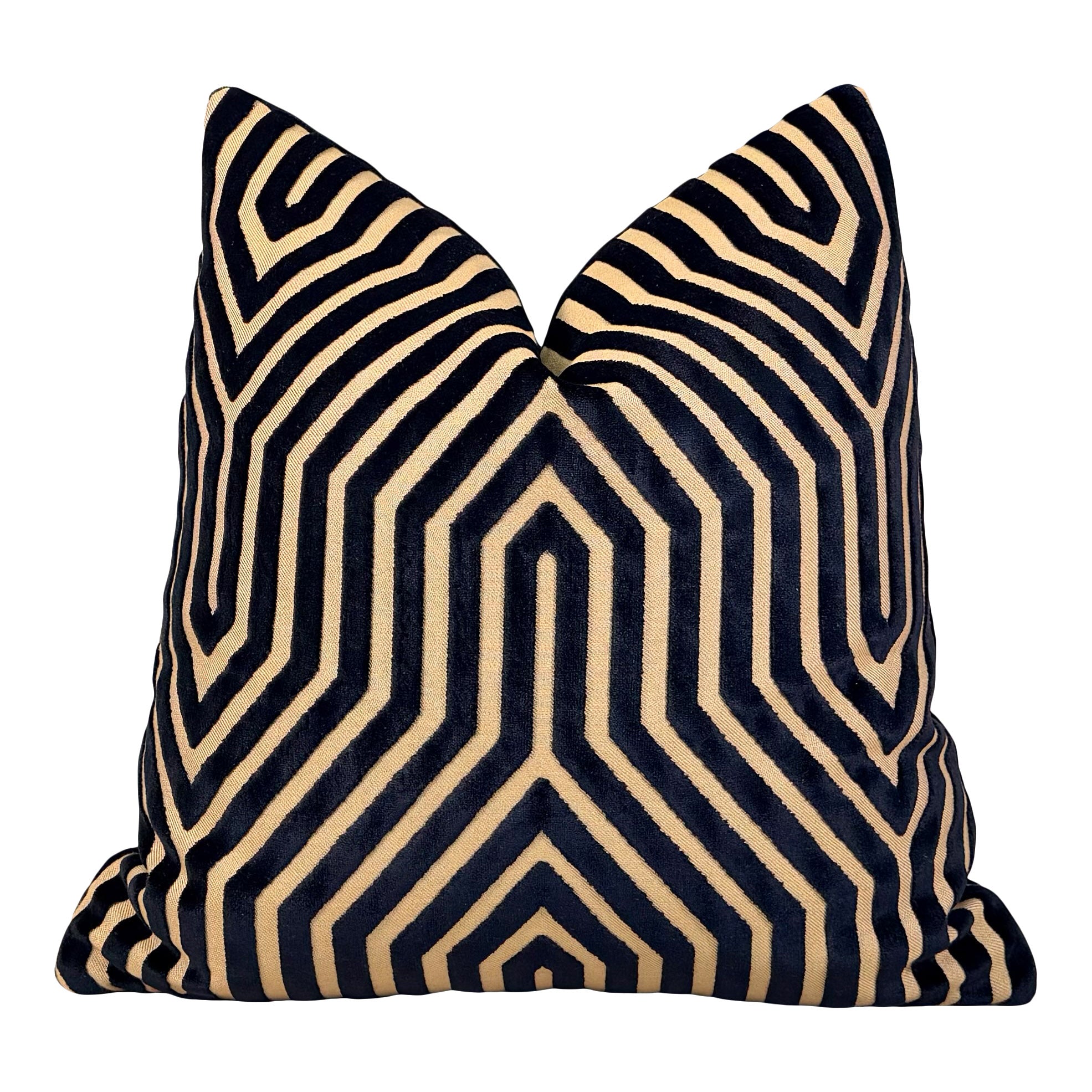 Schumacher Vanderbilt Velvet Pillow - Tortoise