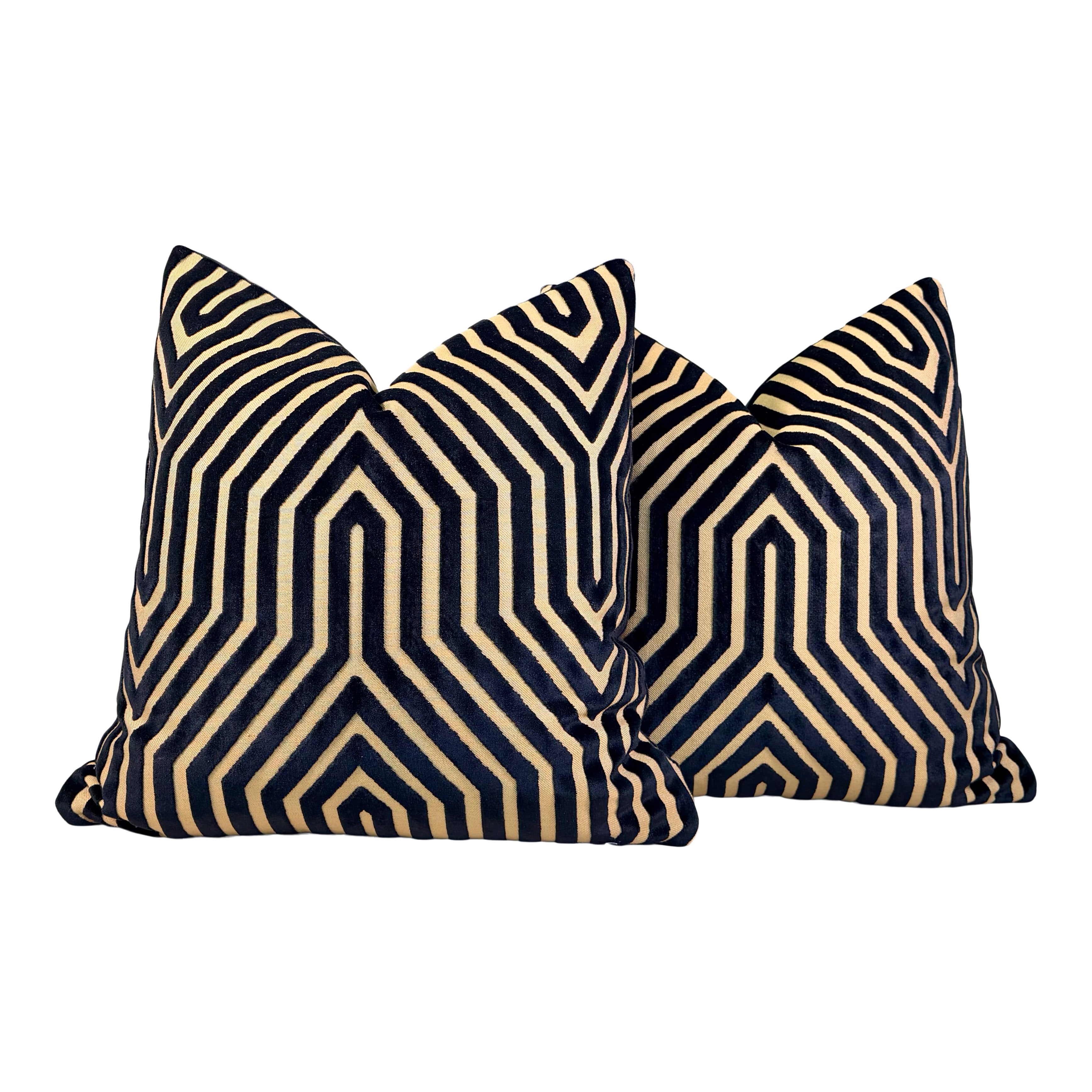 Schumacher Vanderbilt Velvet Pillow - Tortoise