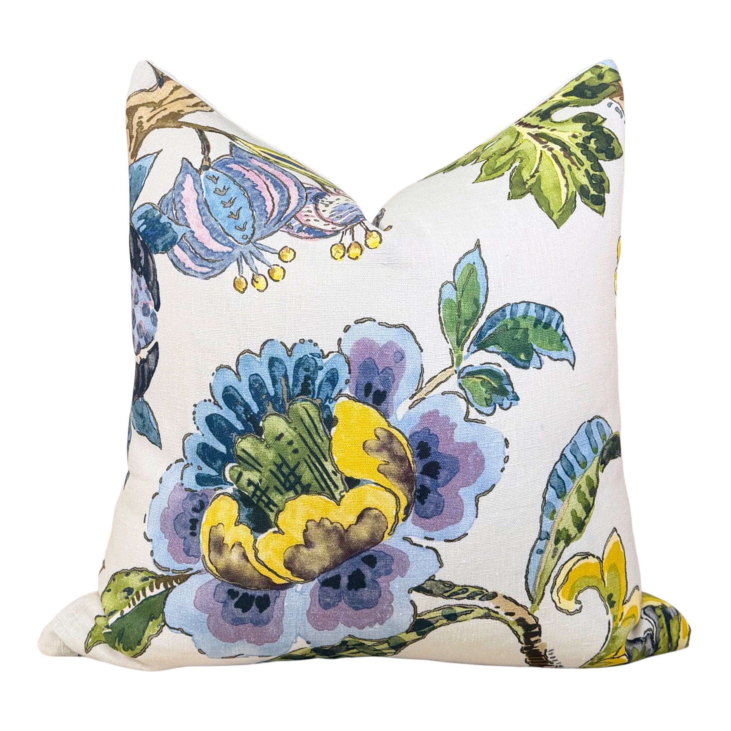 Anna French Stockbridge Linen Pillow - Lavender, Blue