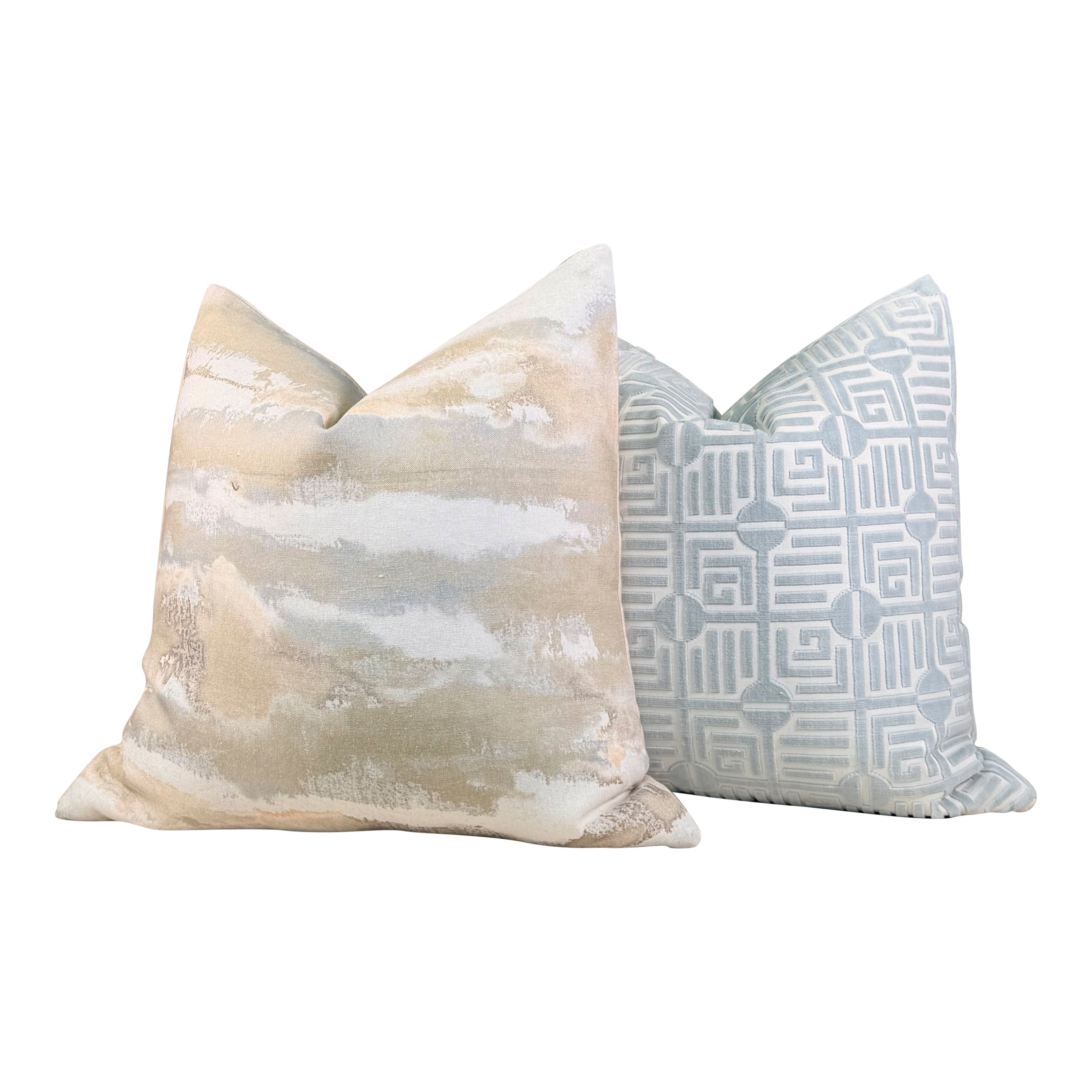 Thibaut Silver Lining Pillow - Blush, Beige