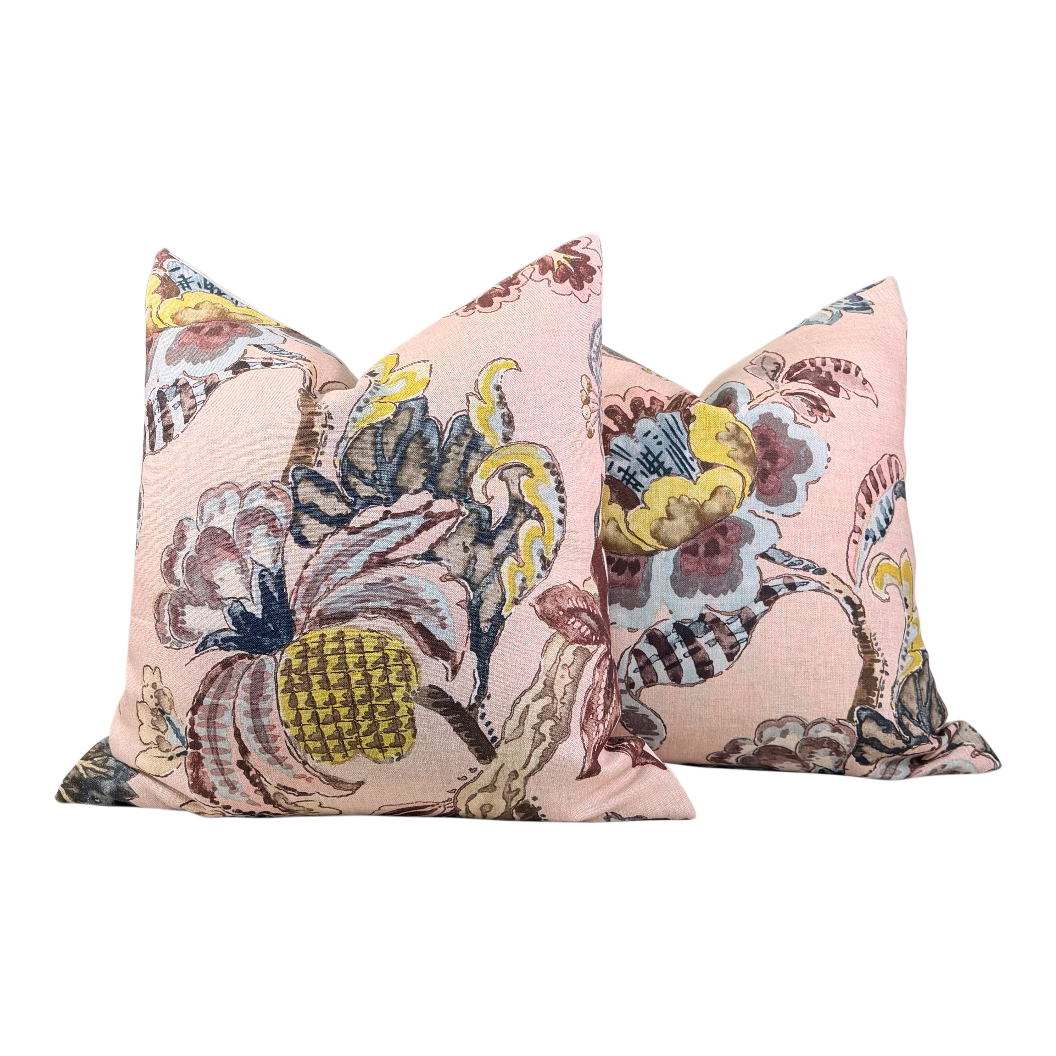 Ann French Stockbridge Linen Pillow - Blush
