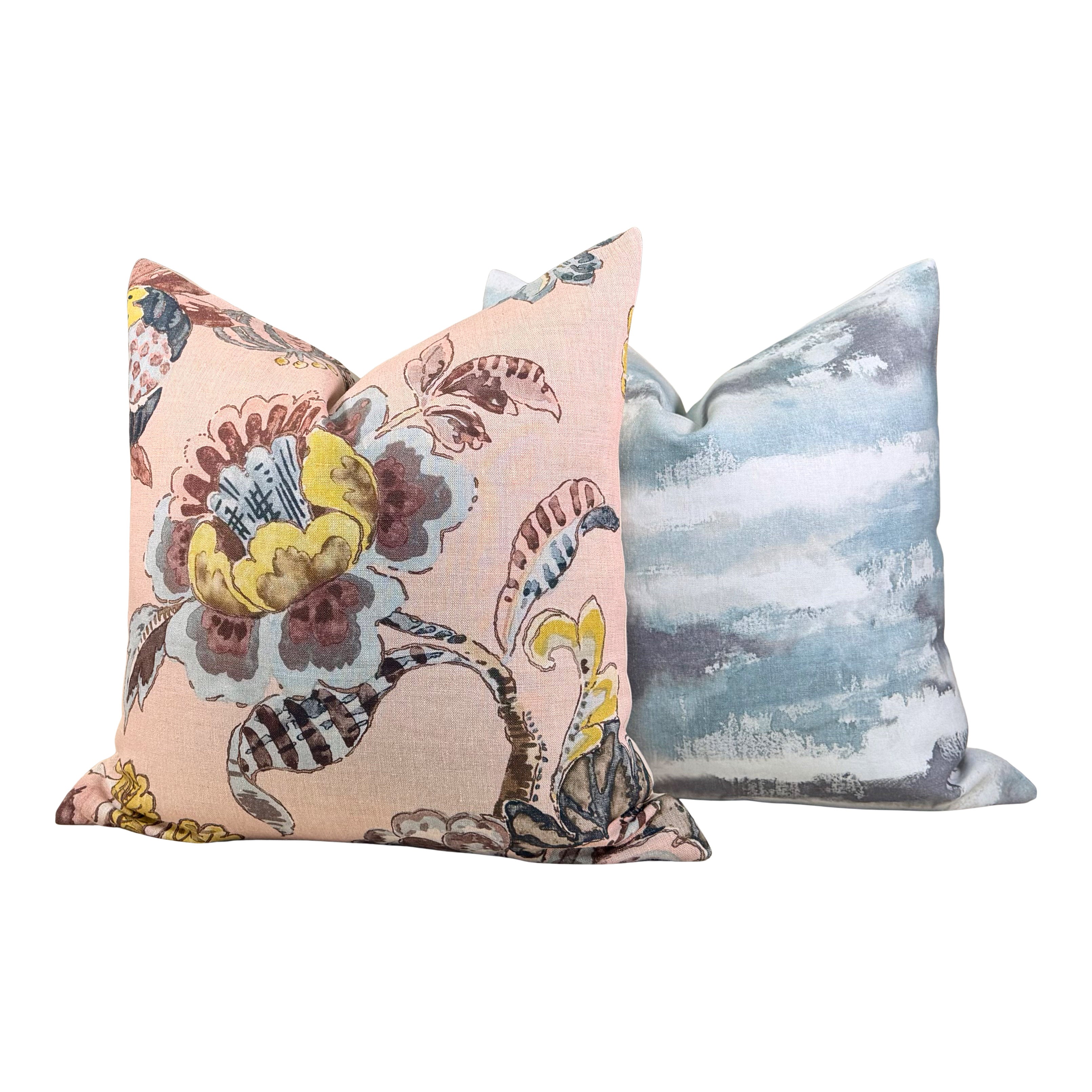 Ann French Stockbridge Linen Pillow - Blush