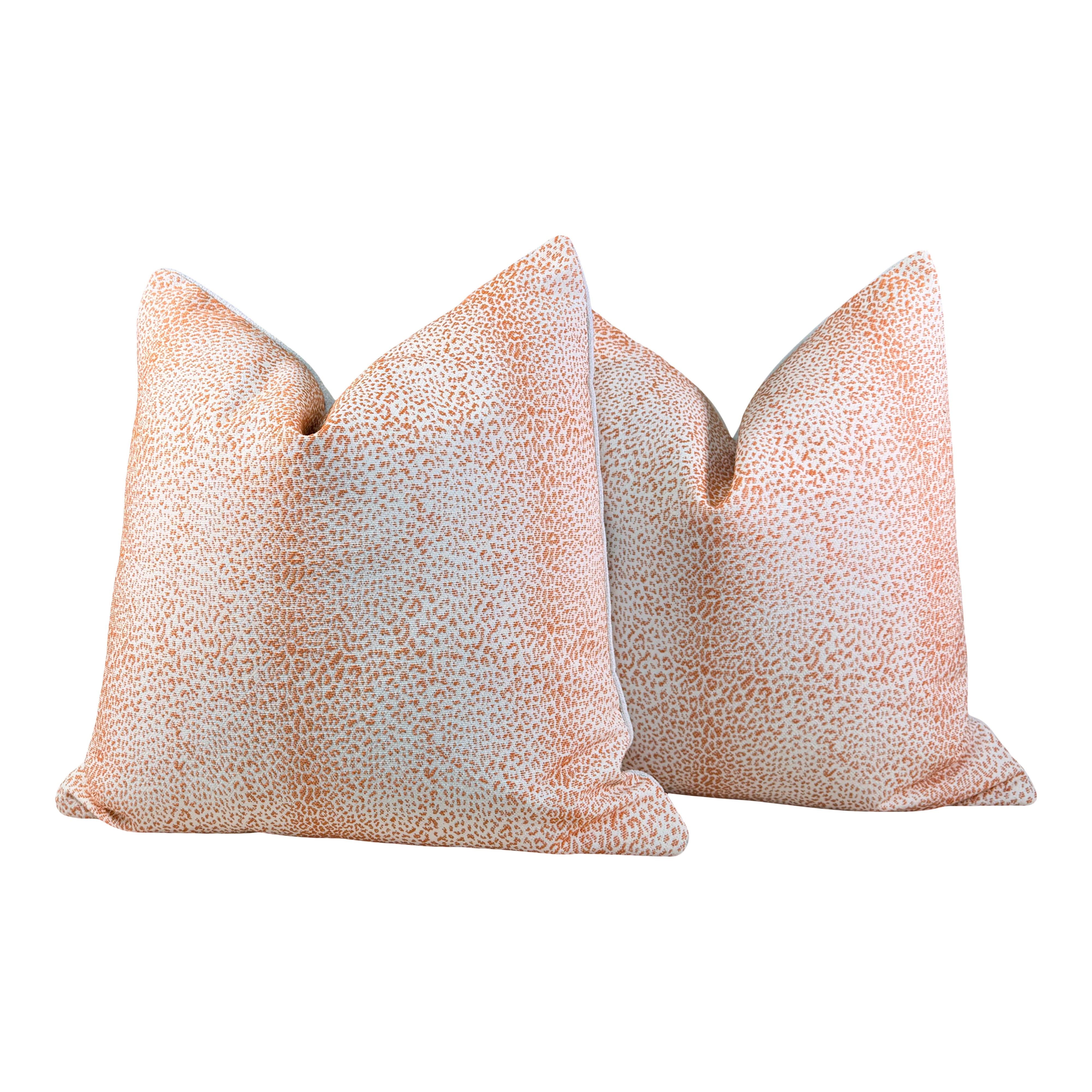 Schumacher Outdoor Mini Leopard Pillow - Orange