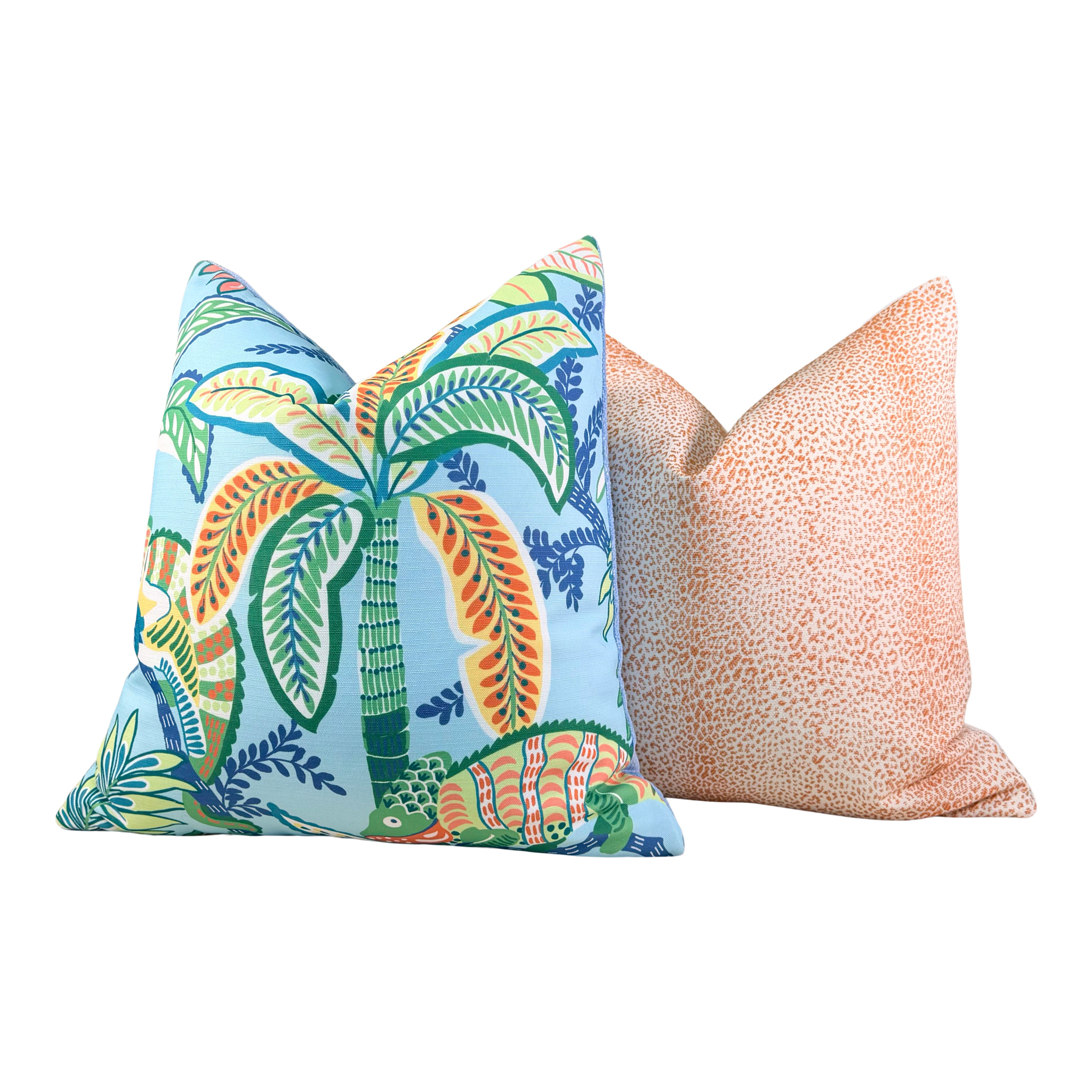 Schumacher Outdoor Mini Leopard Pillow - Orange