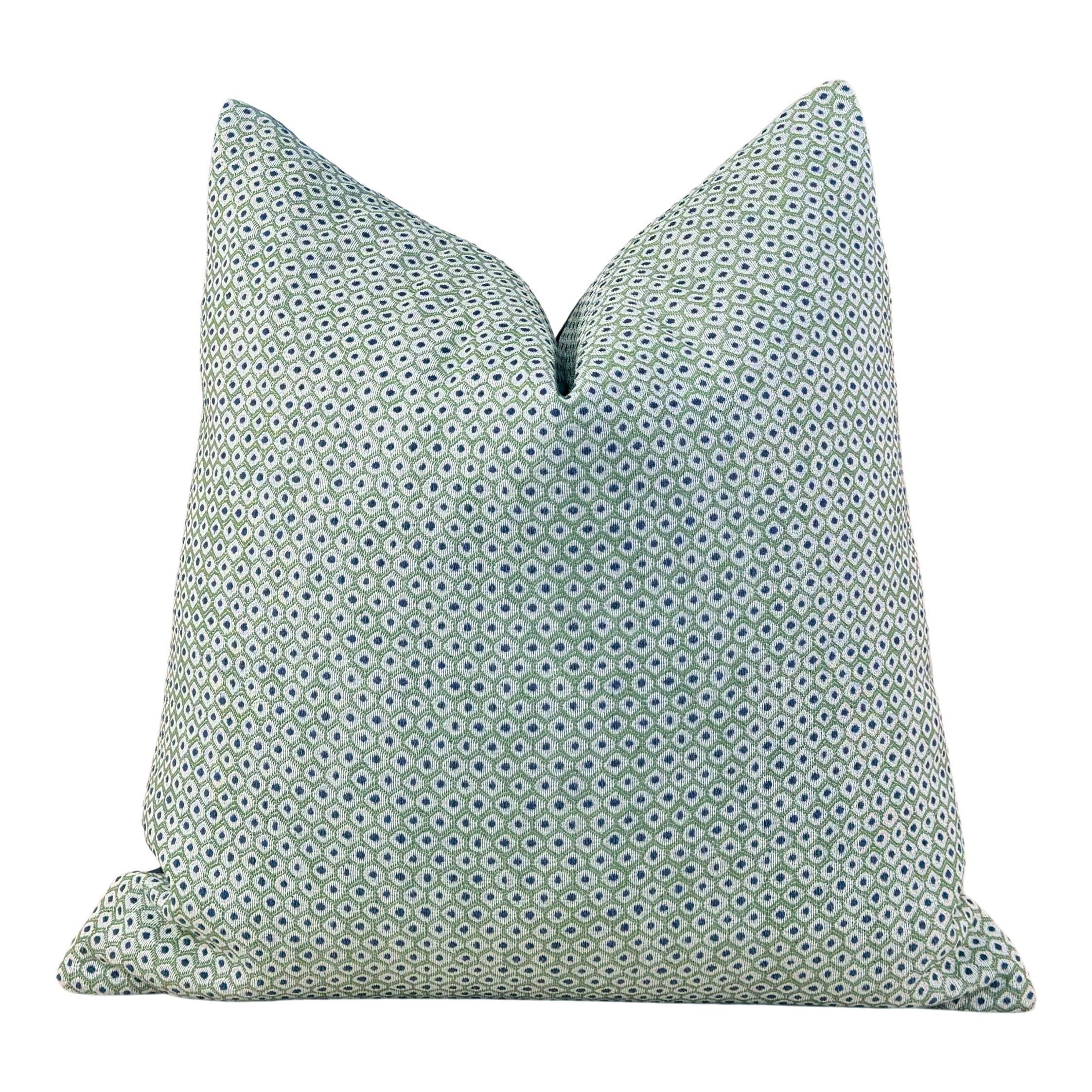 Thibaut Outdoor Woven Pixie Pillow - Green, Navy