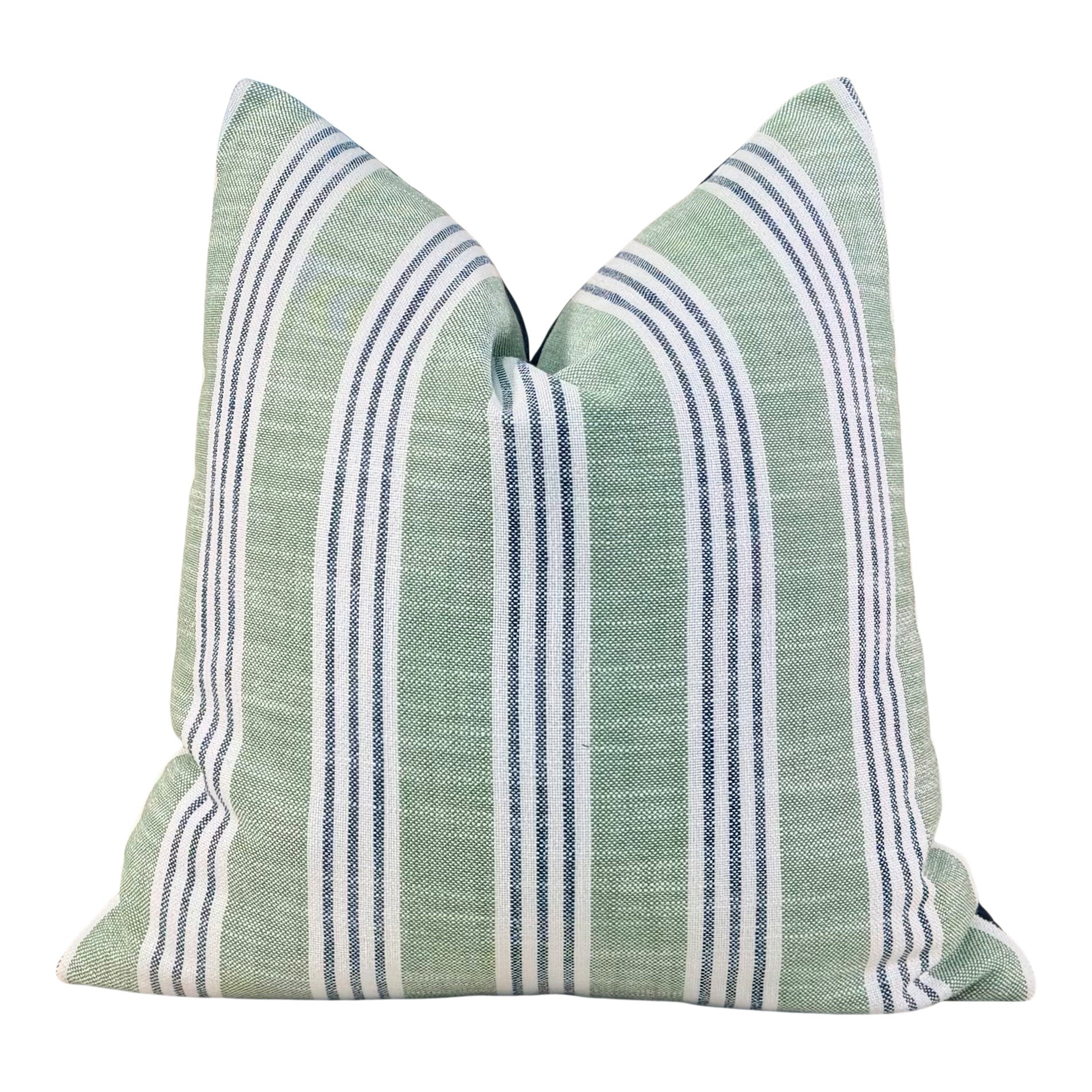 Thibaut Outdoor Southport Stripe Pillow - Kelly Green, Navy