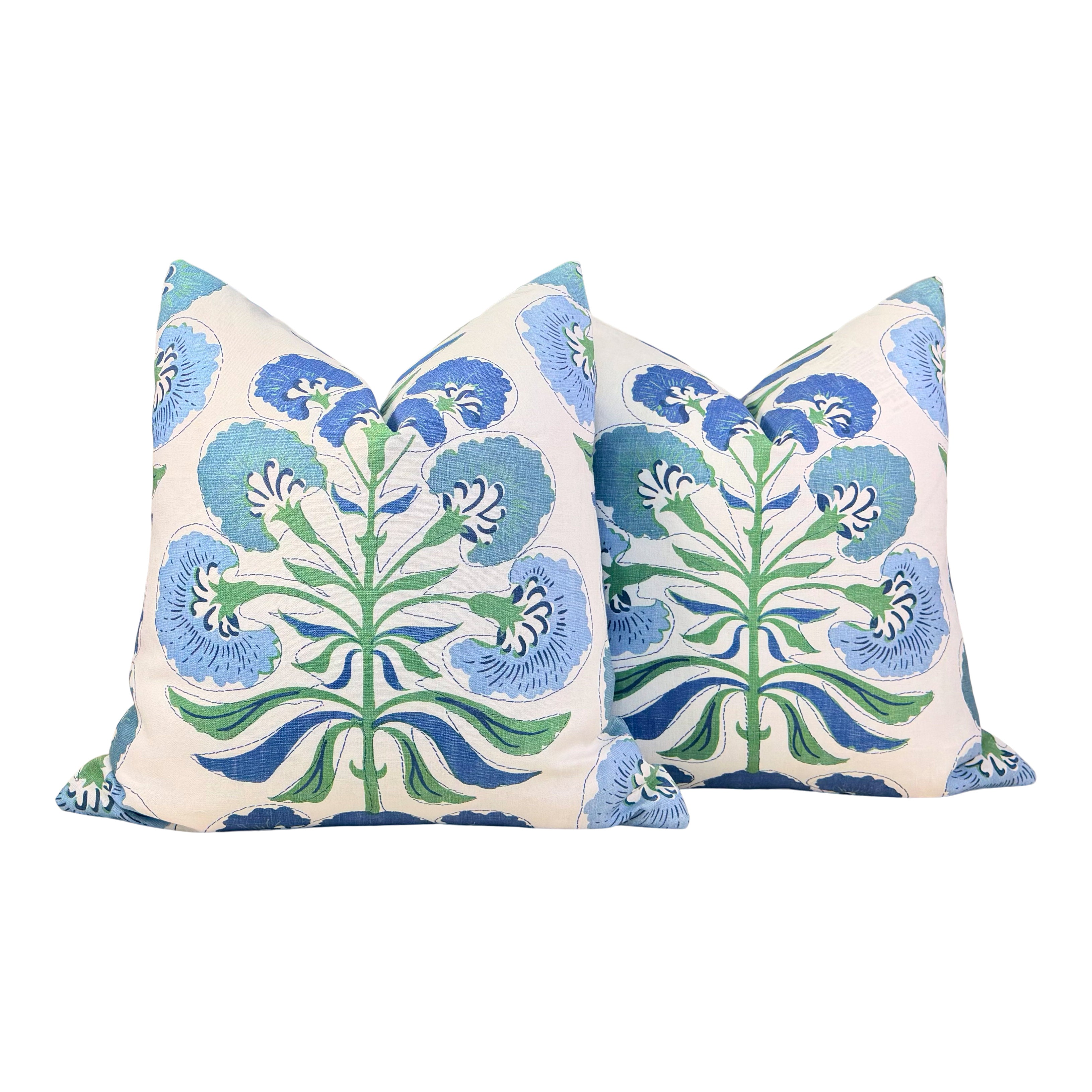 Thibaut Tybee Tree Pillow - Blue, Green