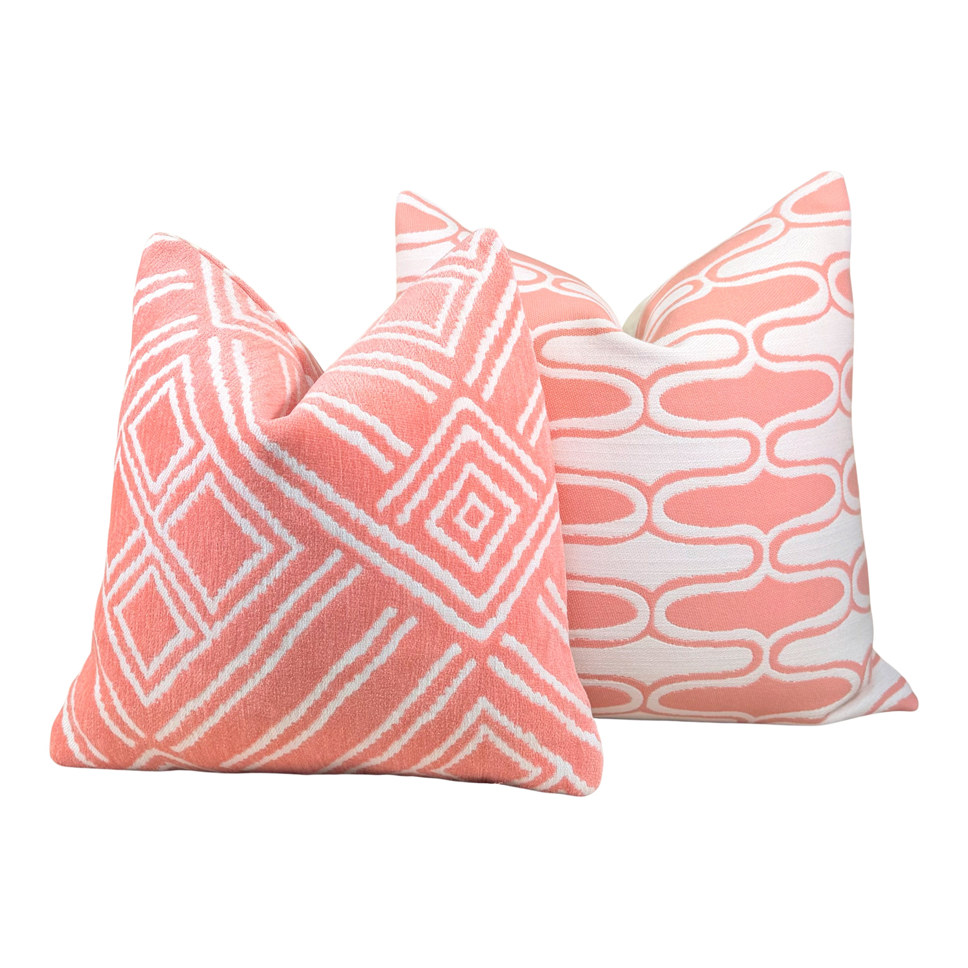 Thibaut Saraband Outdoor Decorative Pillow - Seashell Pink