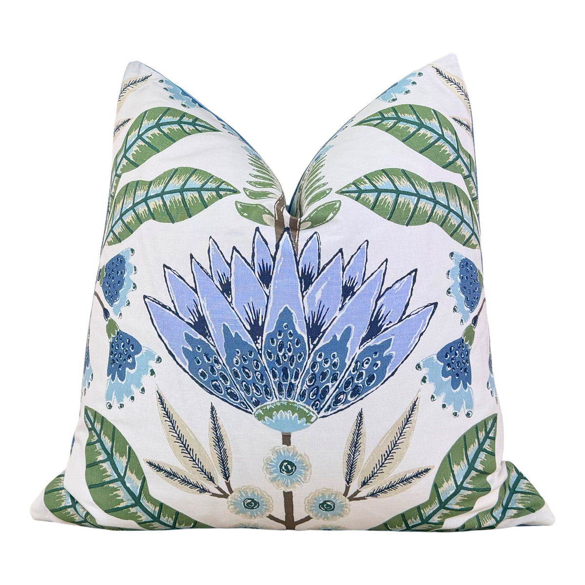 Thibaut Lotus Pillow - Blue, Green