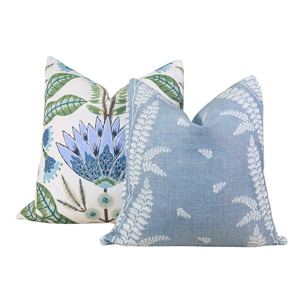 Thibaut Lotus Pillow - Blue, Green