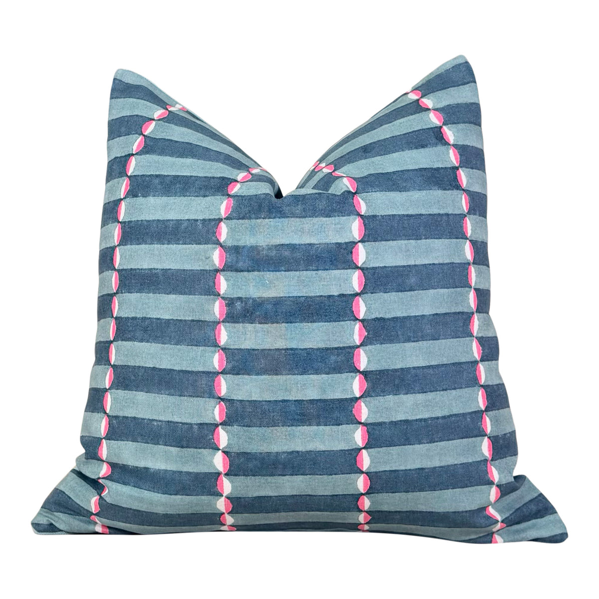 Molly Mahon Luna Linen Pillow - Blue, Pink