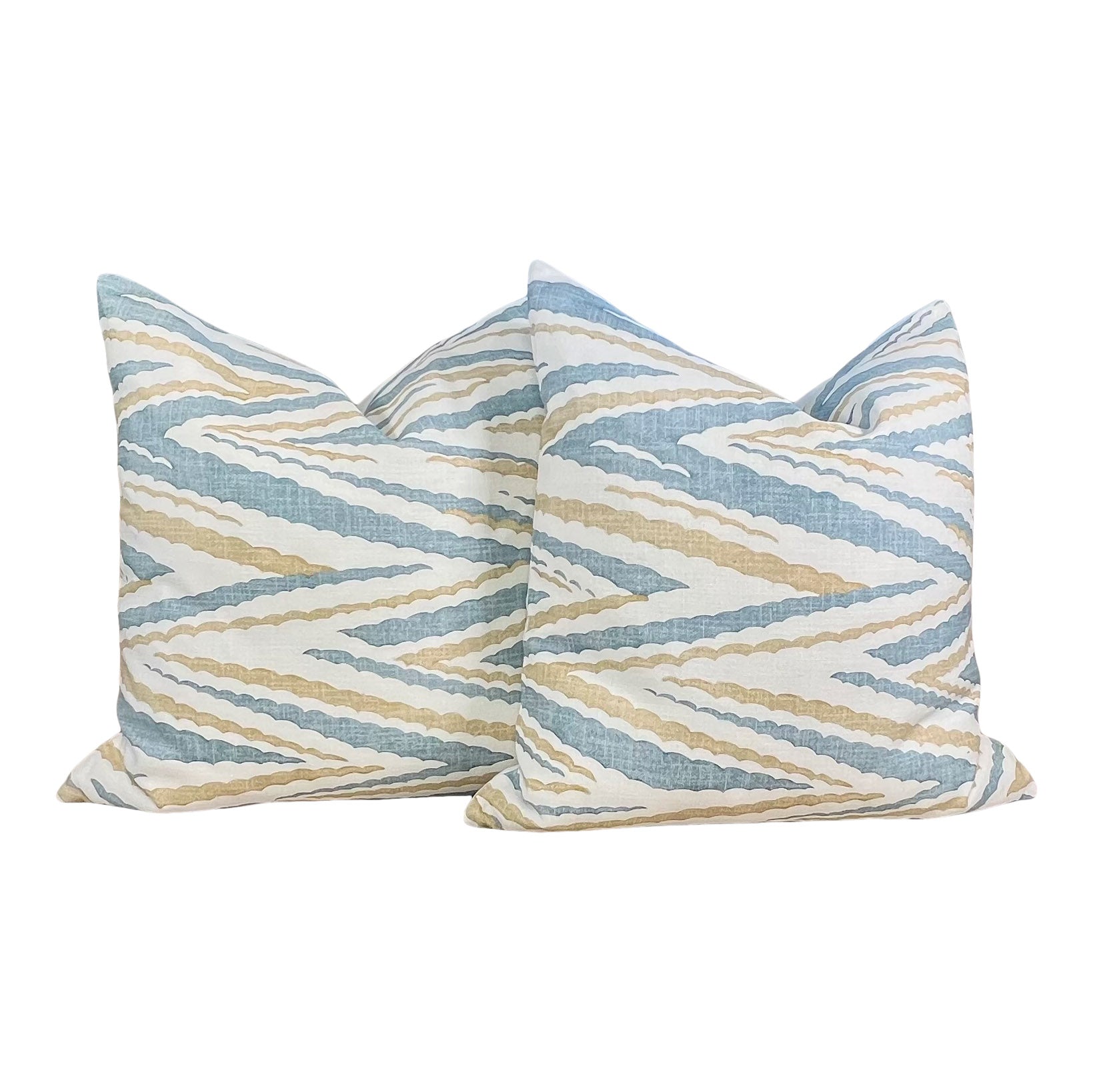 Thibaut Highland Peak Pillow in Aqua Blue