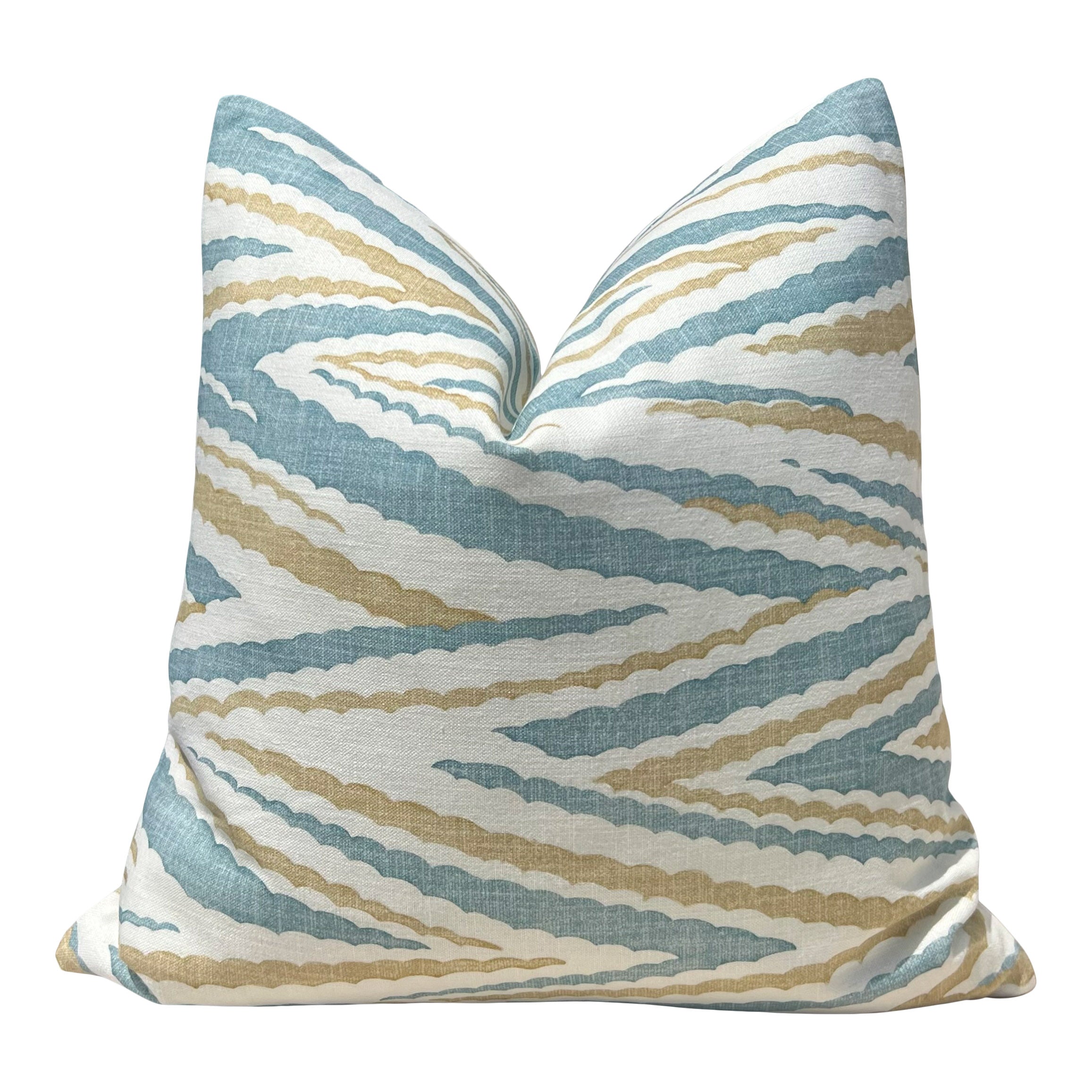 Thibaut Highland Peak Pillow in Aqua Blue