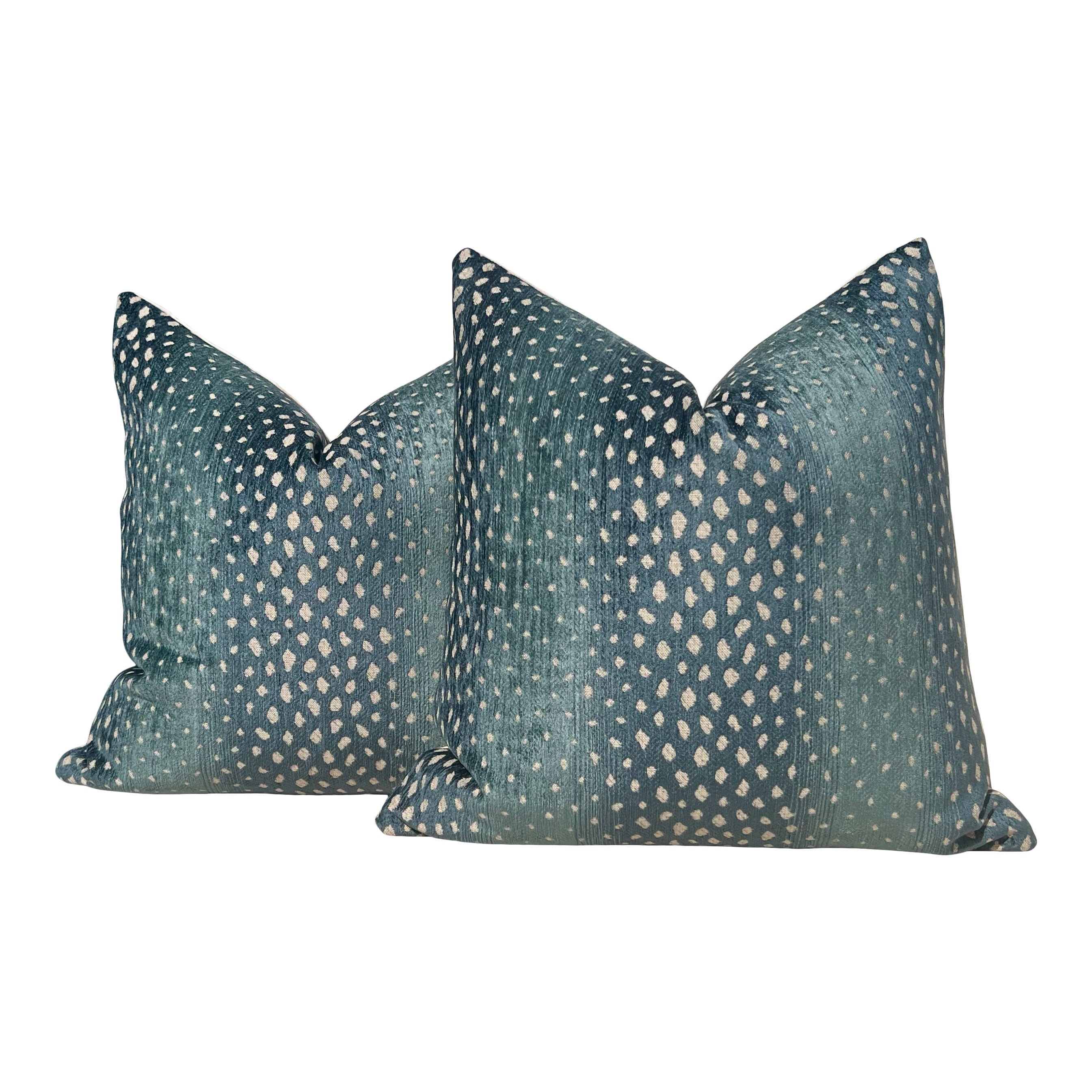 Thibaut Gazelle Woven Pillow Peacock
