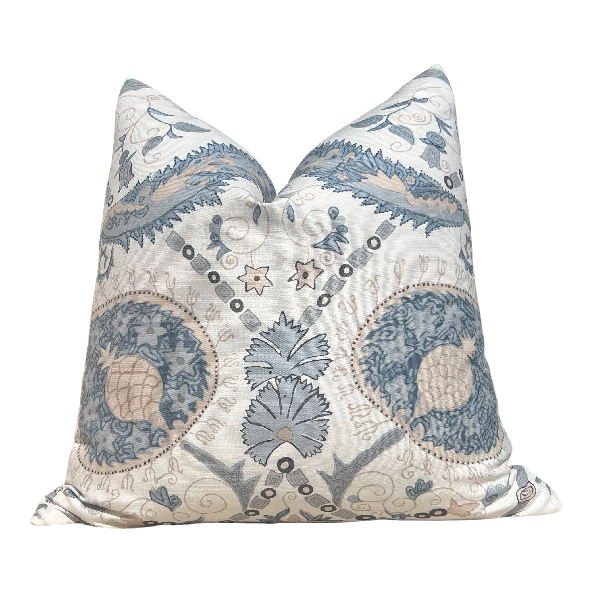 Thibaut Lewis Linen Pillow in Spa Blue