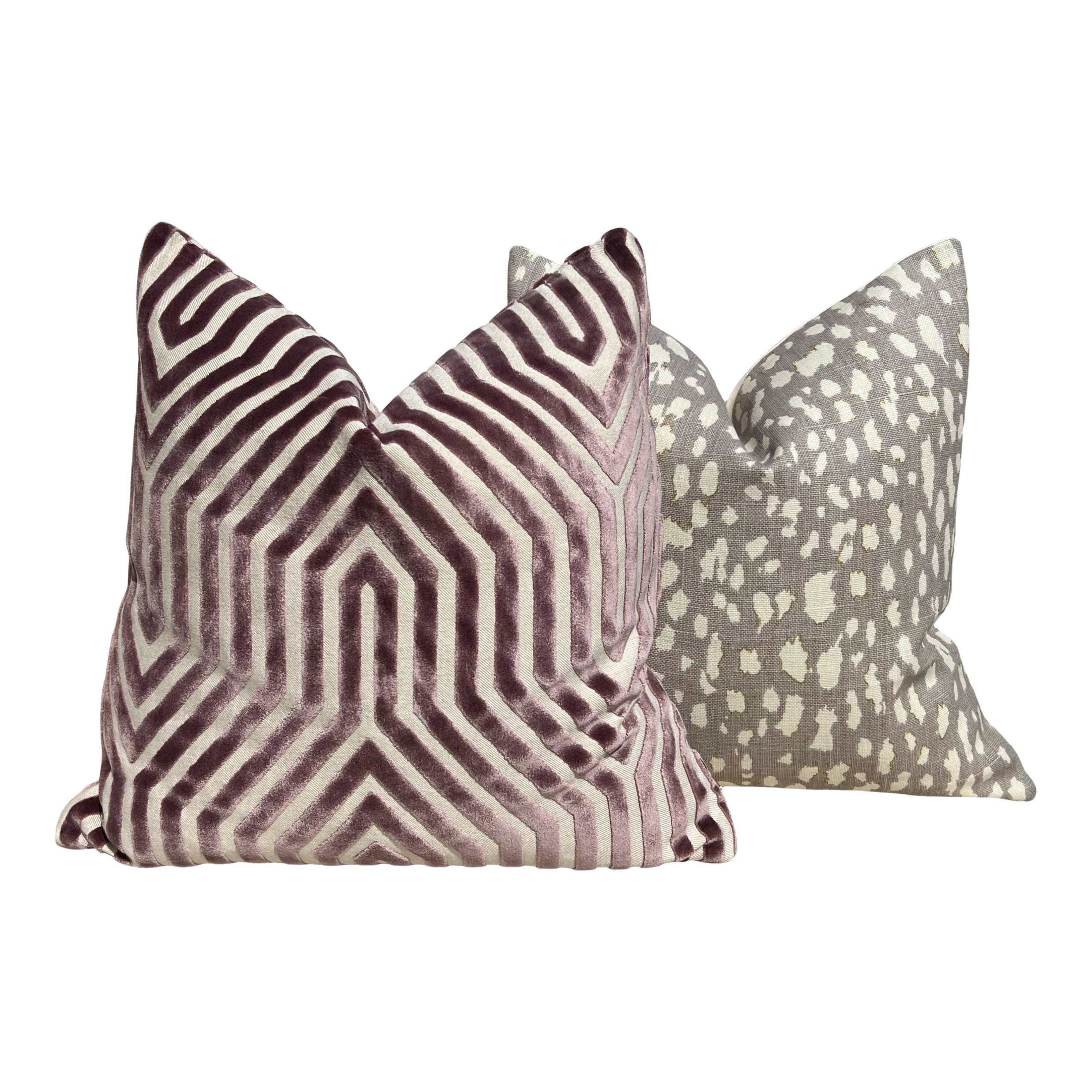 Kravet Couture Lynx Dot Pillow in Lavender