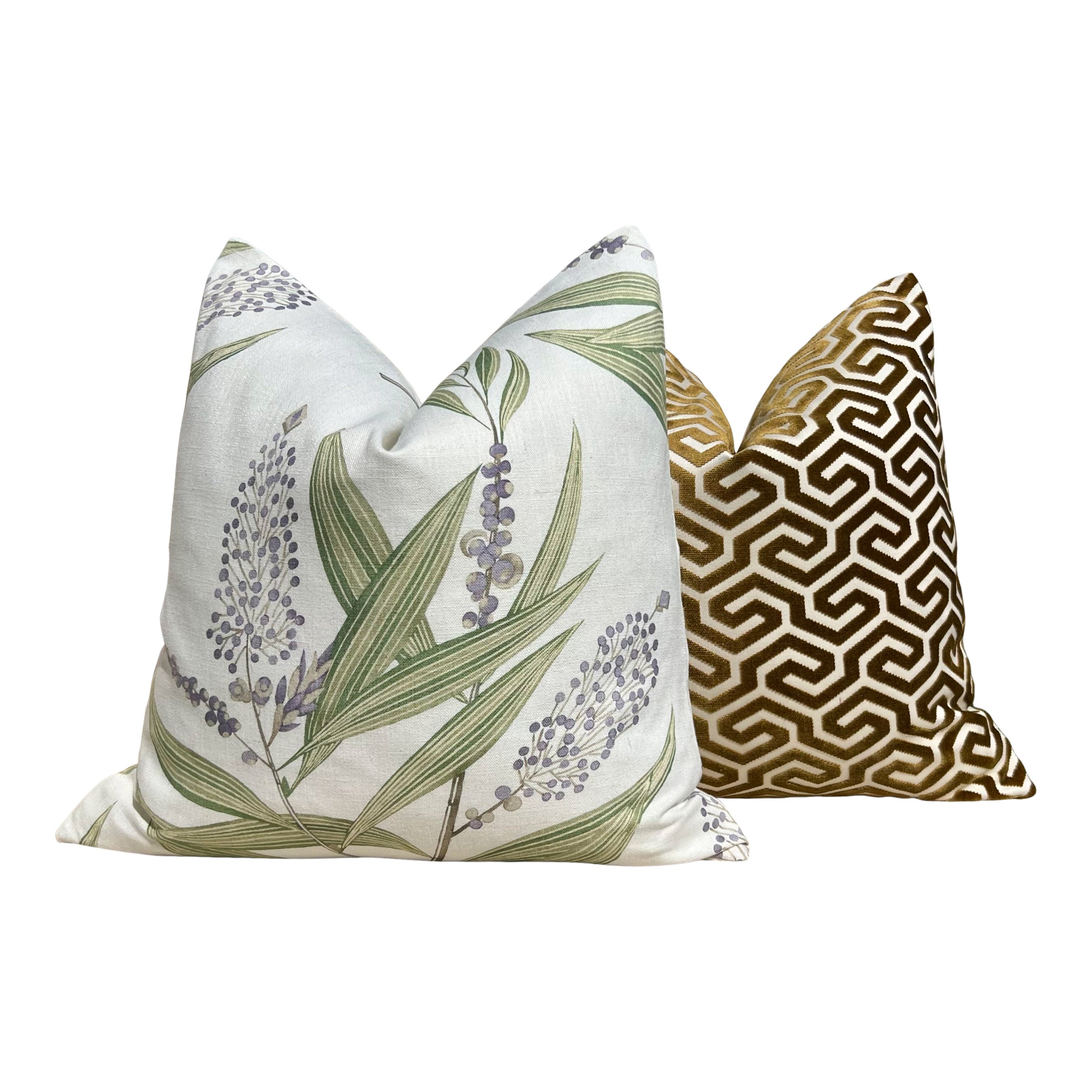 Thiabut Winter Bud Floral Pillow in Lavender