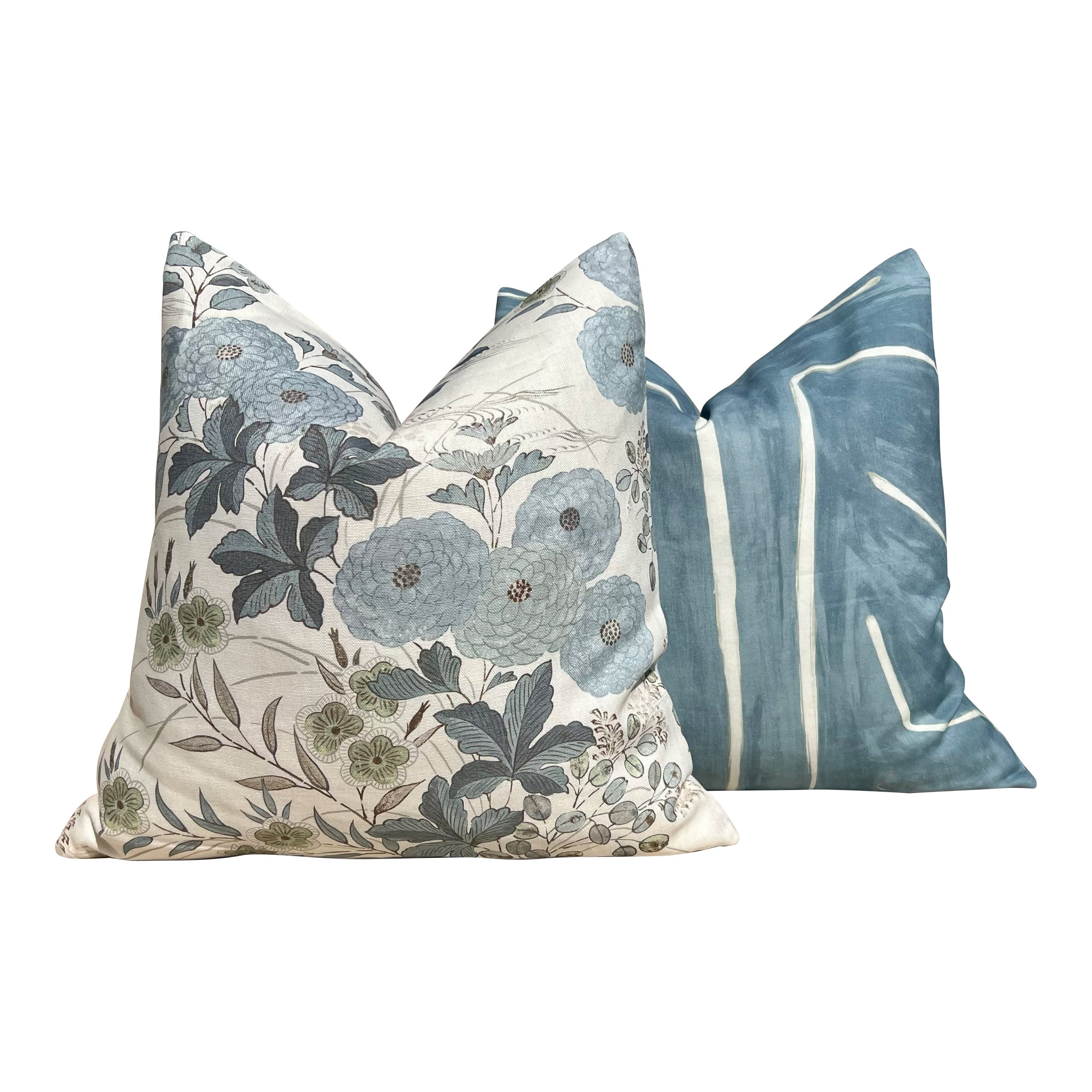 Graffito Pillow in Deep Sky – Luxury Designer Pillows