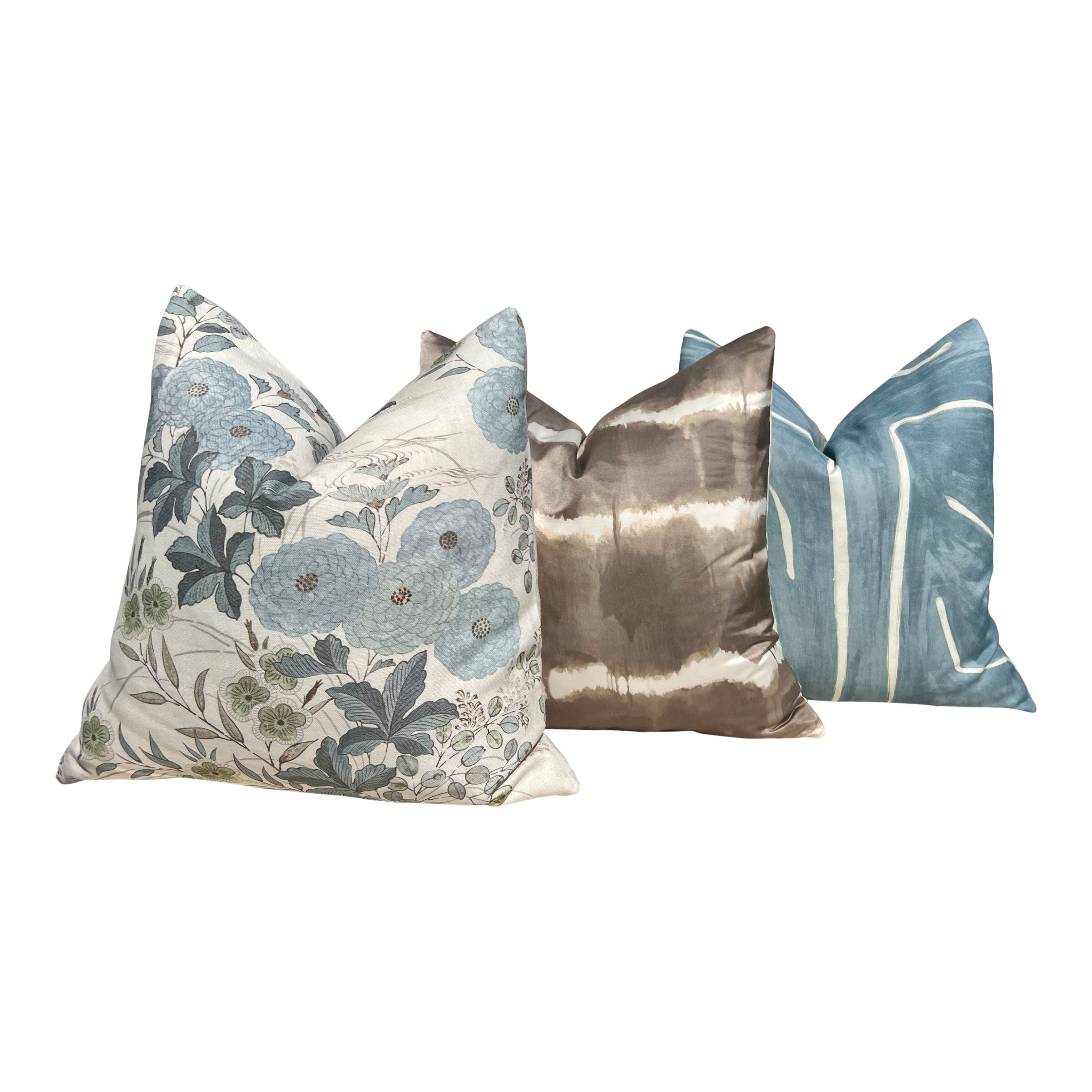 Geomteric Pillow in Deep Sky – Luxury Designer Pillows