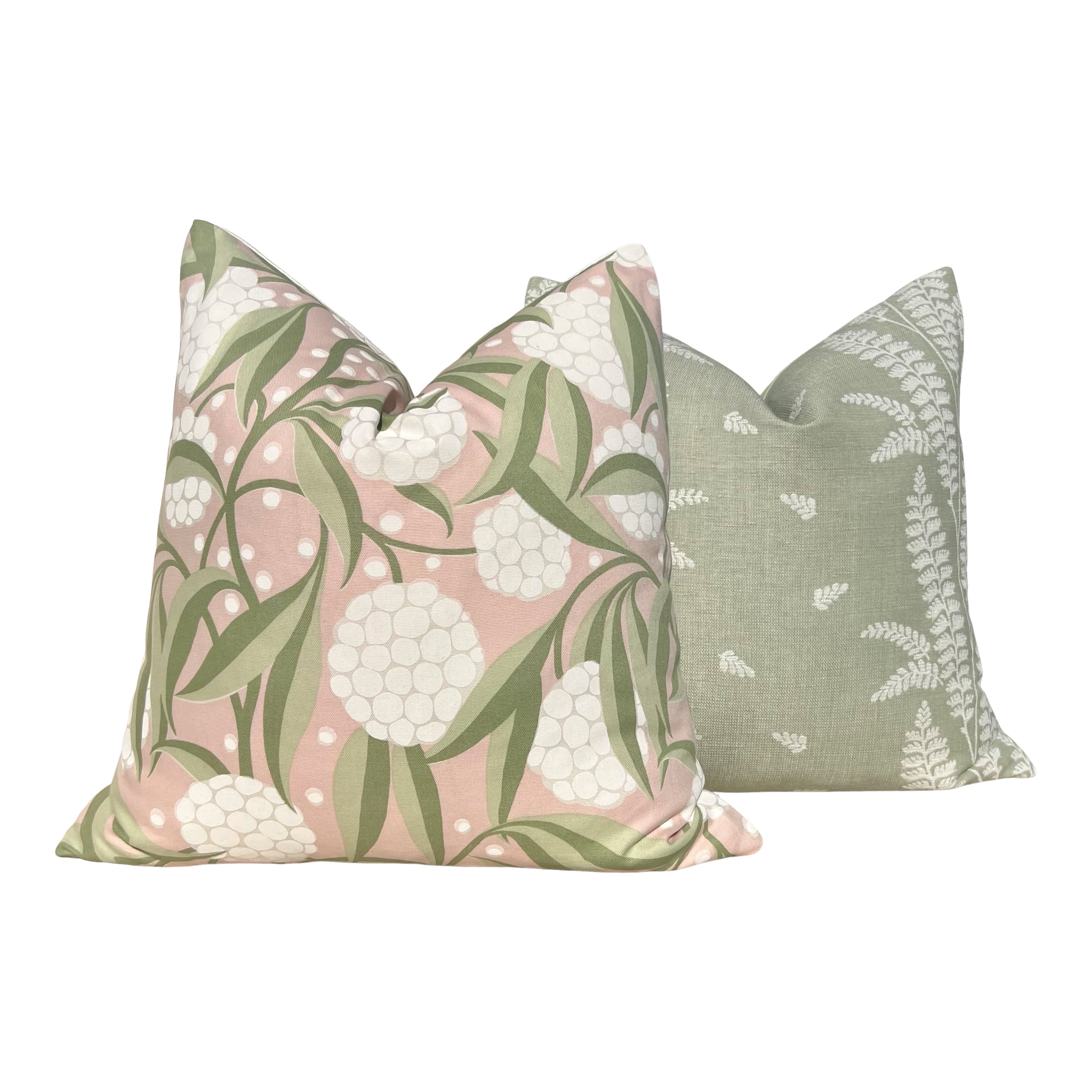 Thibaut Ensbury Fern Woven Pillow - Sage Green