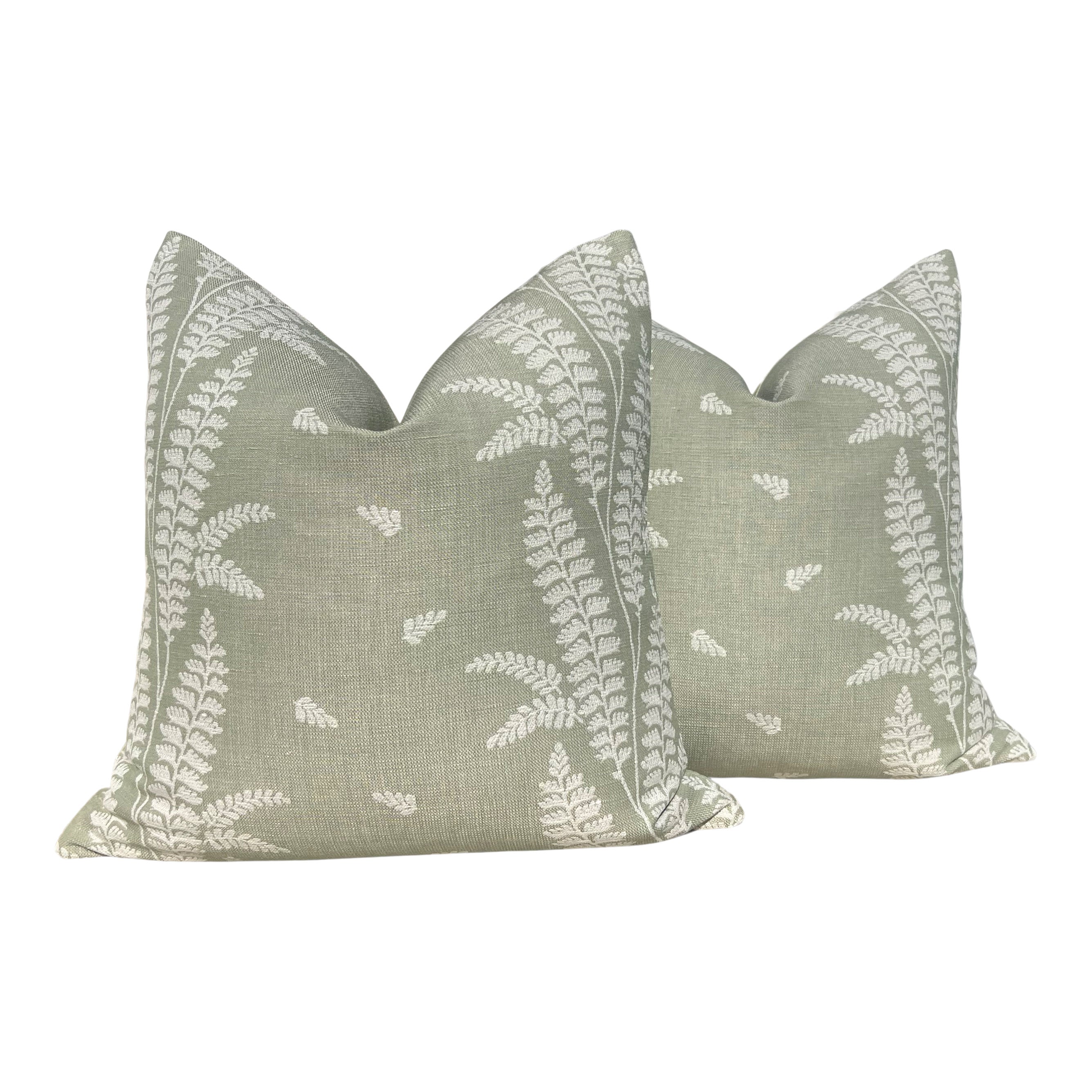 Thibaut Ensbury Fern Woven Pillow - Sage Green