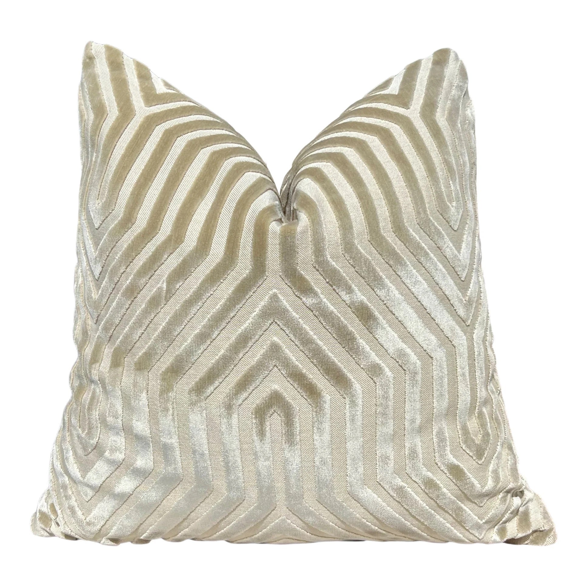 Sale!!!! Price is for 2 - 9"X18" Schumacher Vanderbilt Velvet Pillow Cover - Beige