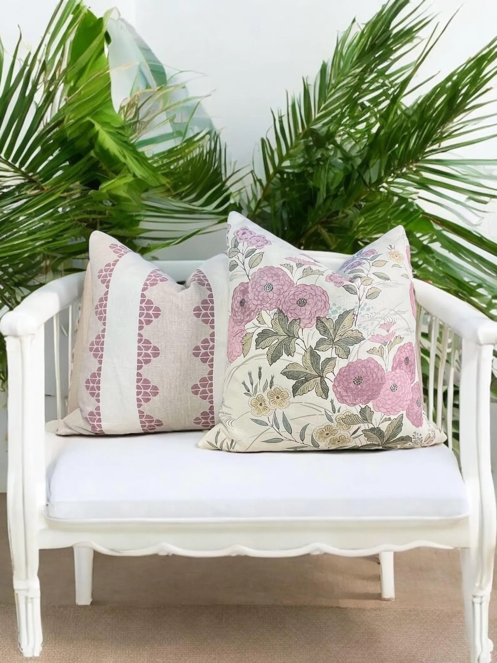 Sale!!!!! Price is for Set of 4 - 20"X20" Ready to Ship Thibaut Dhara Stripe and Fiorella Pillow Covers
