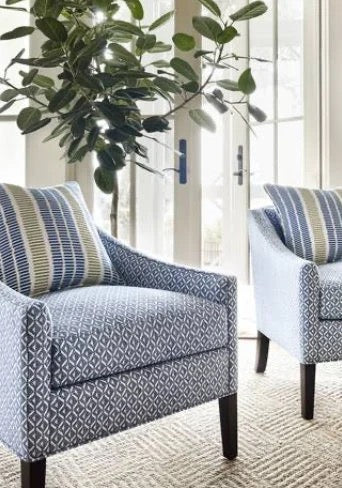 Sale!!!!! Price is for 14"X22" Ready to Ship Outdoor Thibaut Top Sail Striped Pillow Cover - Blue, Green.