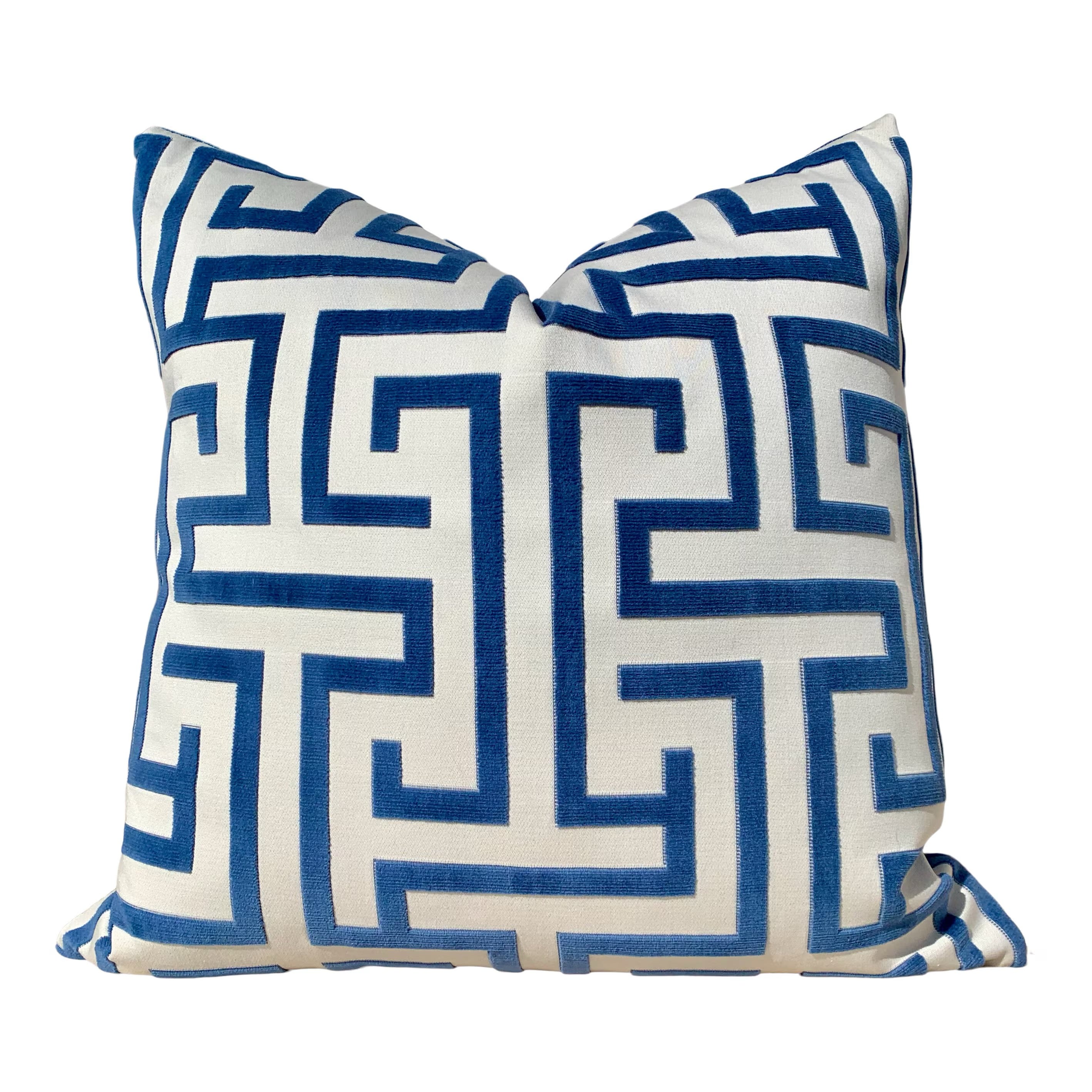 Sale!!!! Price is for 2 - 16"X16" Thibaut Ming Trail Pillow Covers - Ocean Blue, Double Sided