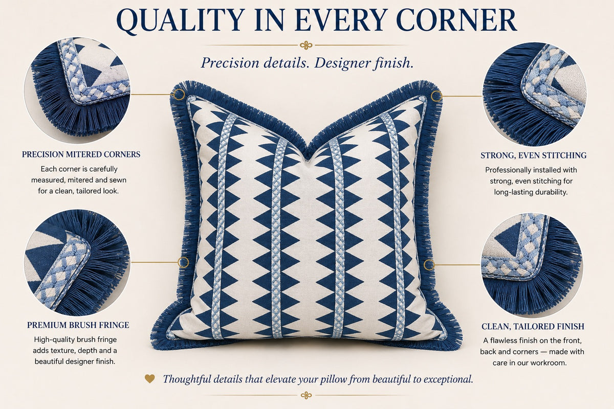 Personalize Your Pillows with Elegant Trims.