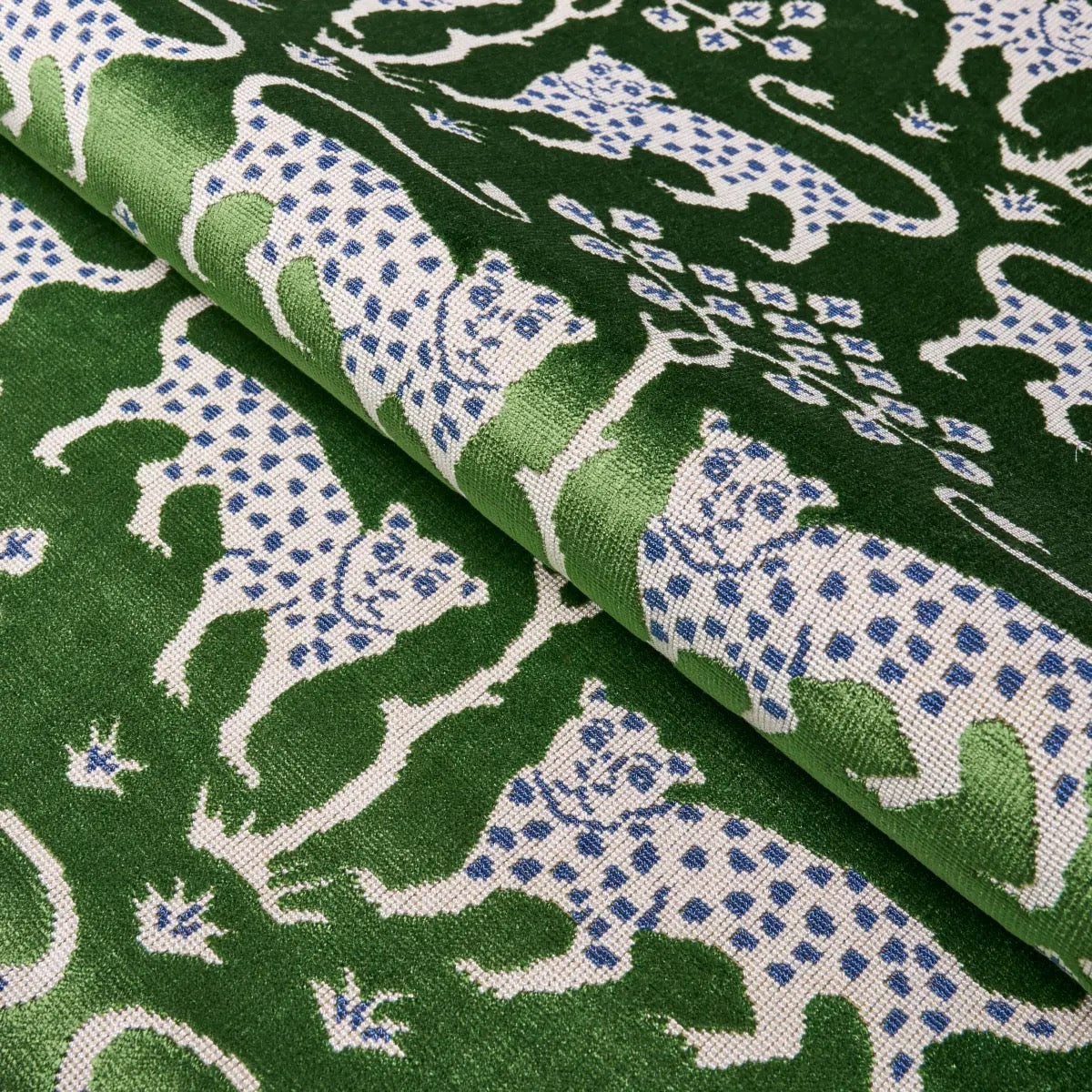 Schumacher Woodland Velvet Pillow Emerald