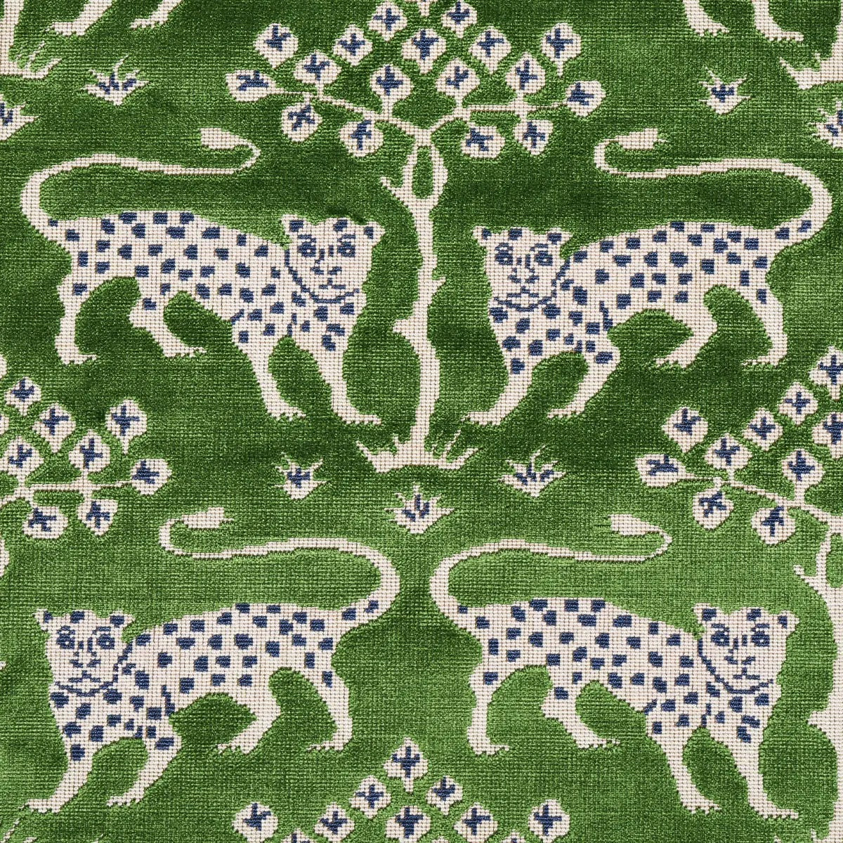 Schumacher Woodland Velvet Pillow Emerald