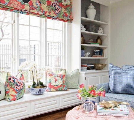 Thibaut Honshu Pillow - Coral