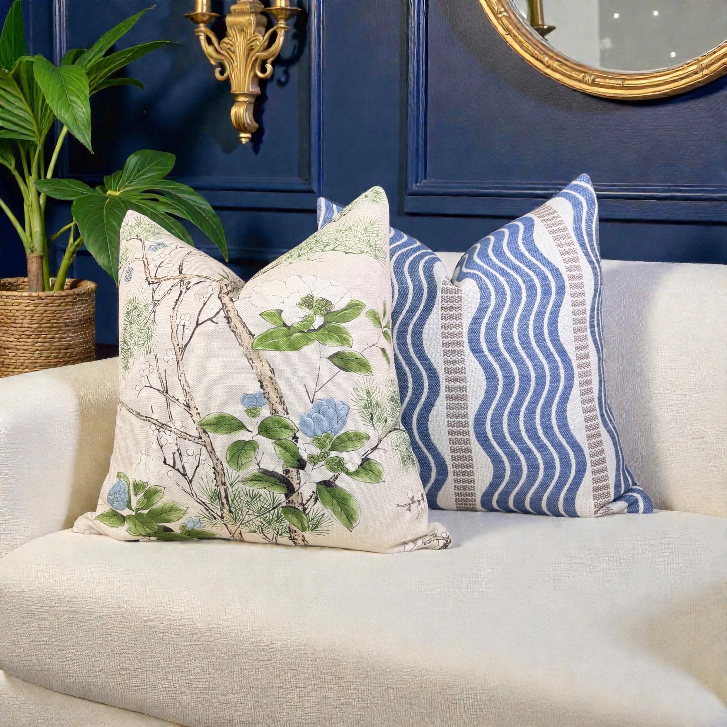 Thibaut Katsura Pillow - Cream, Lavender