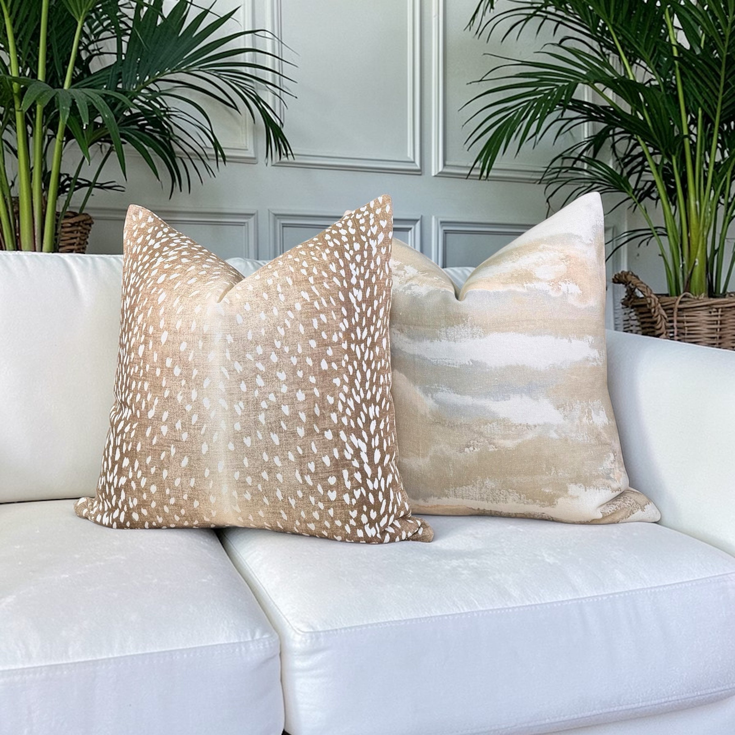 Designer Antelope Pillow - Bark