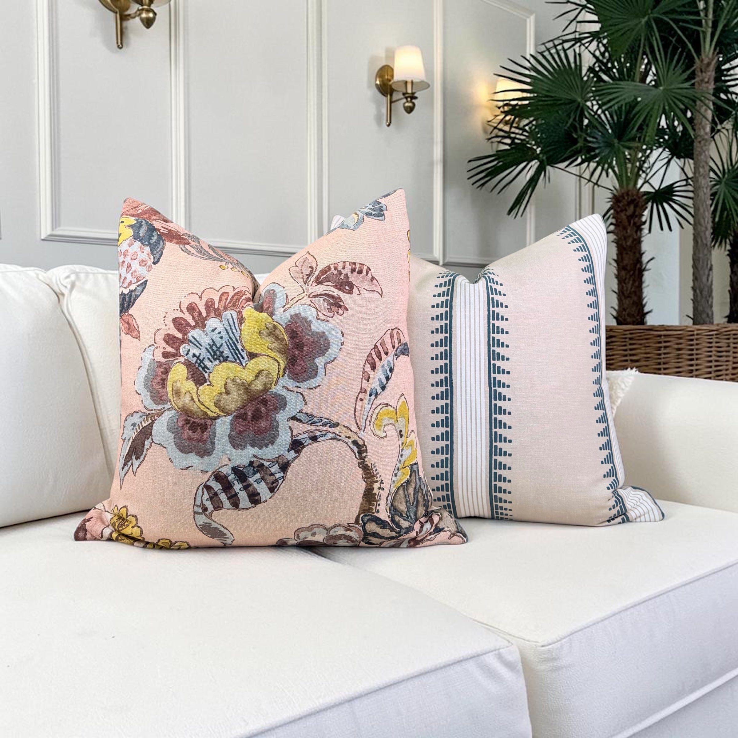 Thibaut Trail Head Pillow - Mineral, Beige