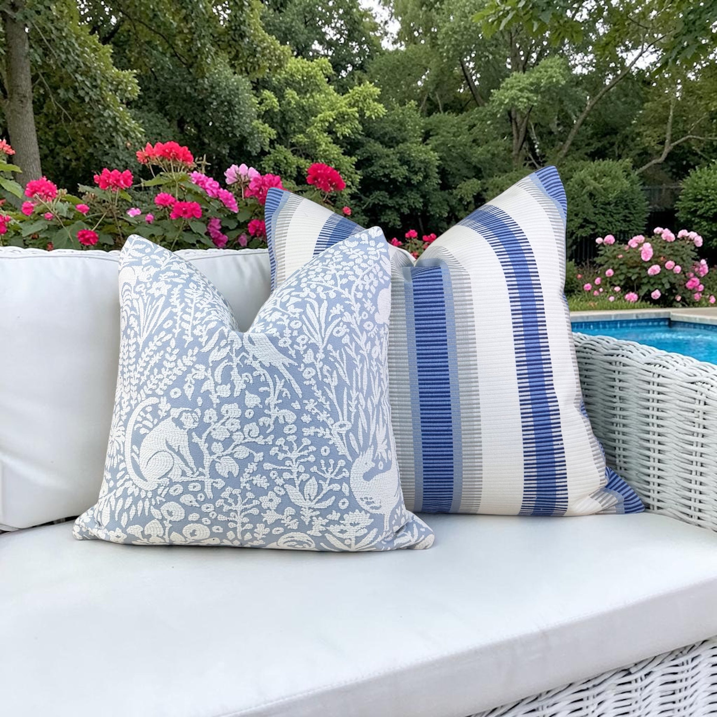 Thibaut Kindred Indoor Outdoor Pillow - Powder