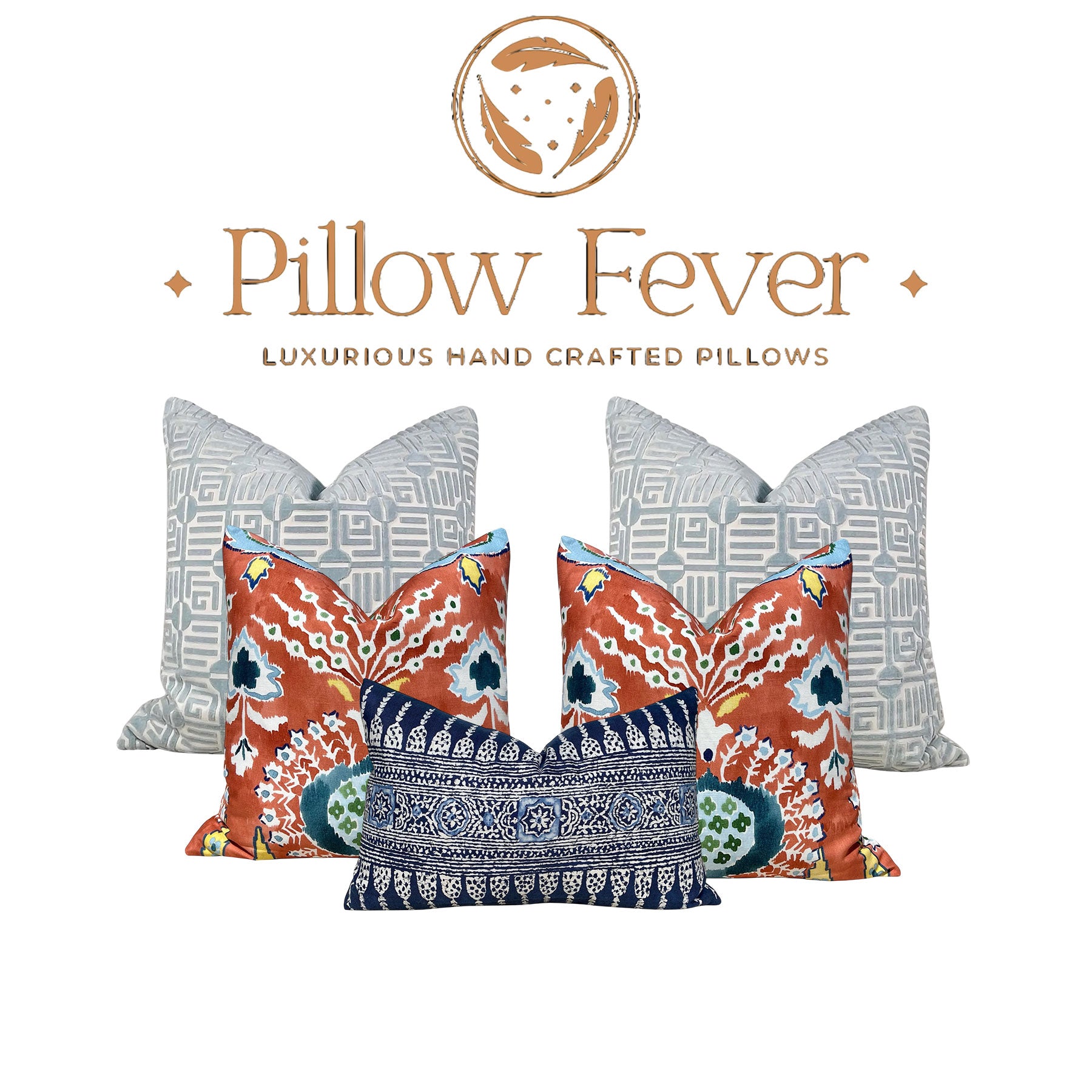 Thibaut Mendoza Suzani Pillow in Coral.