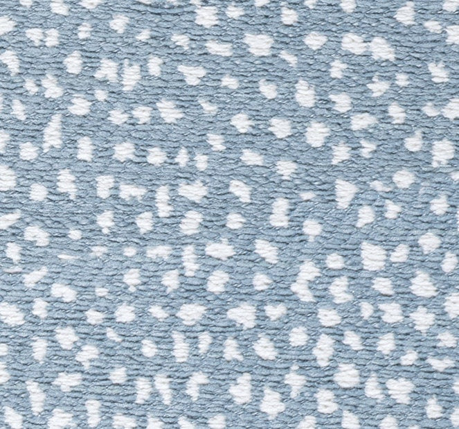 Thibaut Fawn Indoor Outdoor Pillow in Sky Blue. Outdoor Designer Pillow, Outdoor Light Blue Cushion Cover, Lumbar Animal Print Pillow Covers