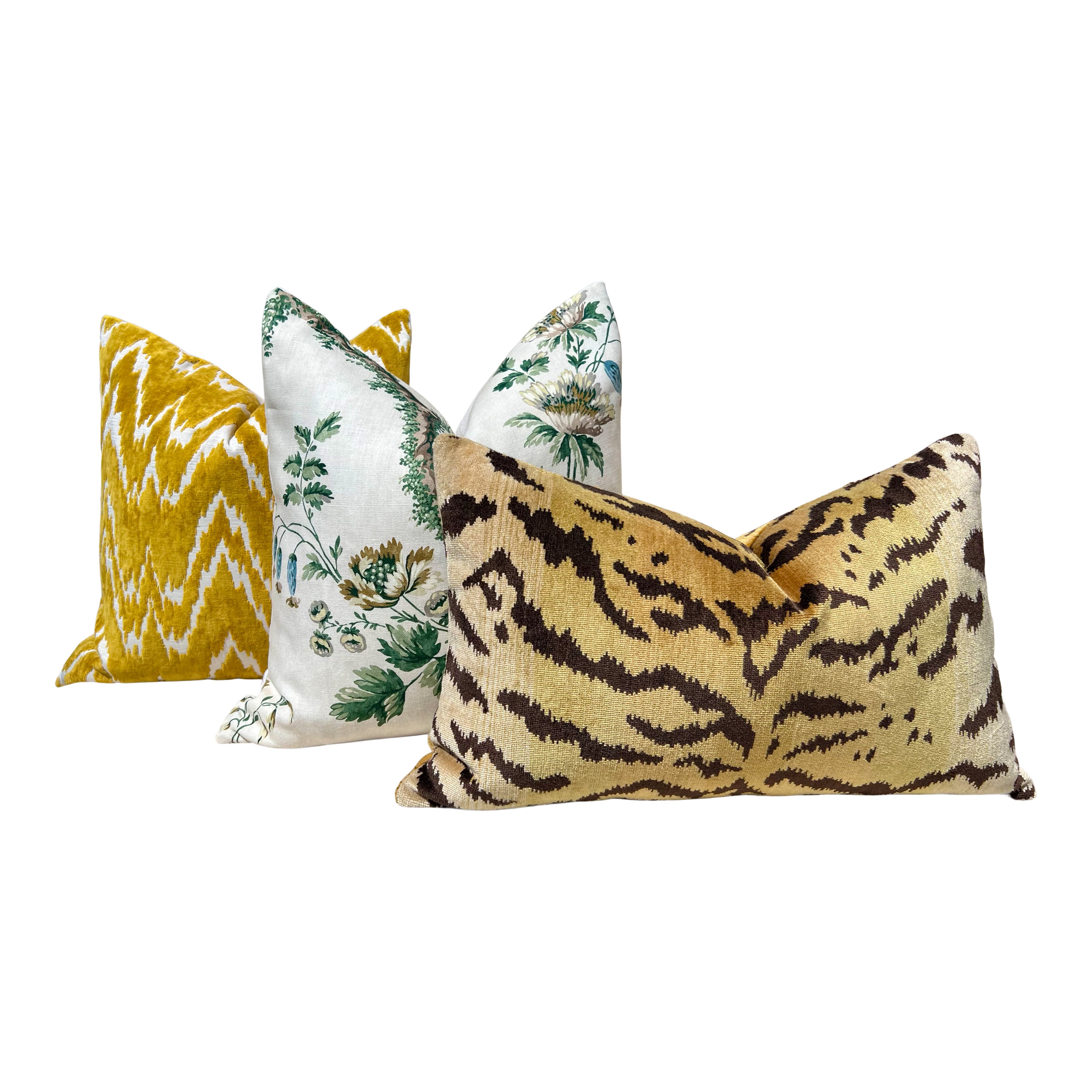 Scalamandre La Tigre Silk Velvet Pillow.