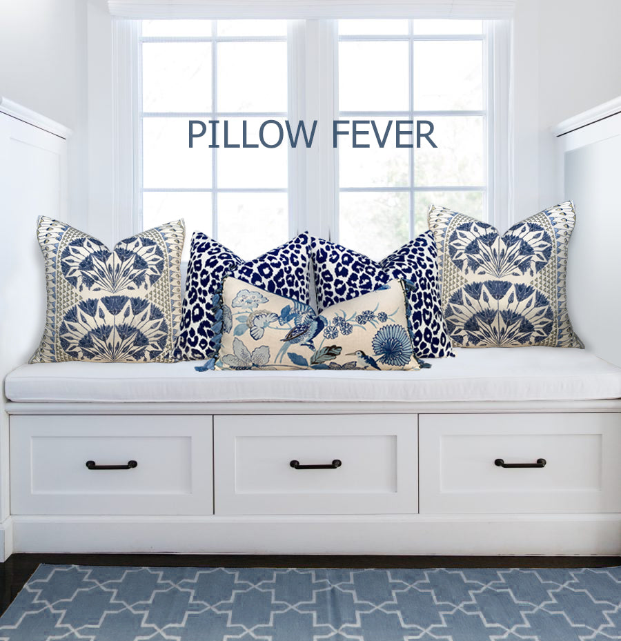 Anna French Cairo pillow cover Blue and White.