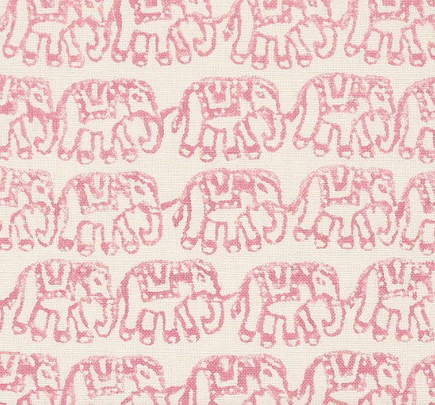 Schumacher Ellise Print Pillow in Rose.