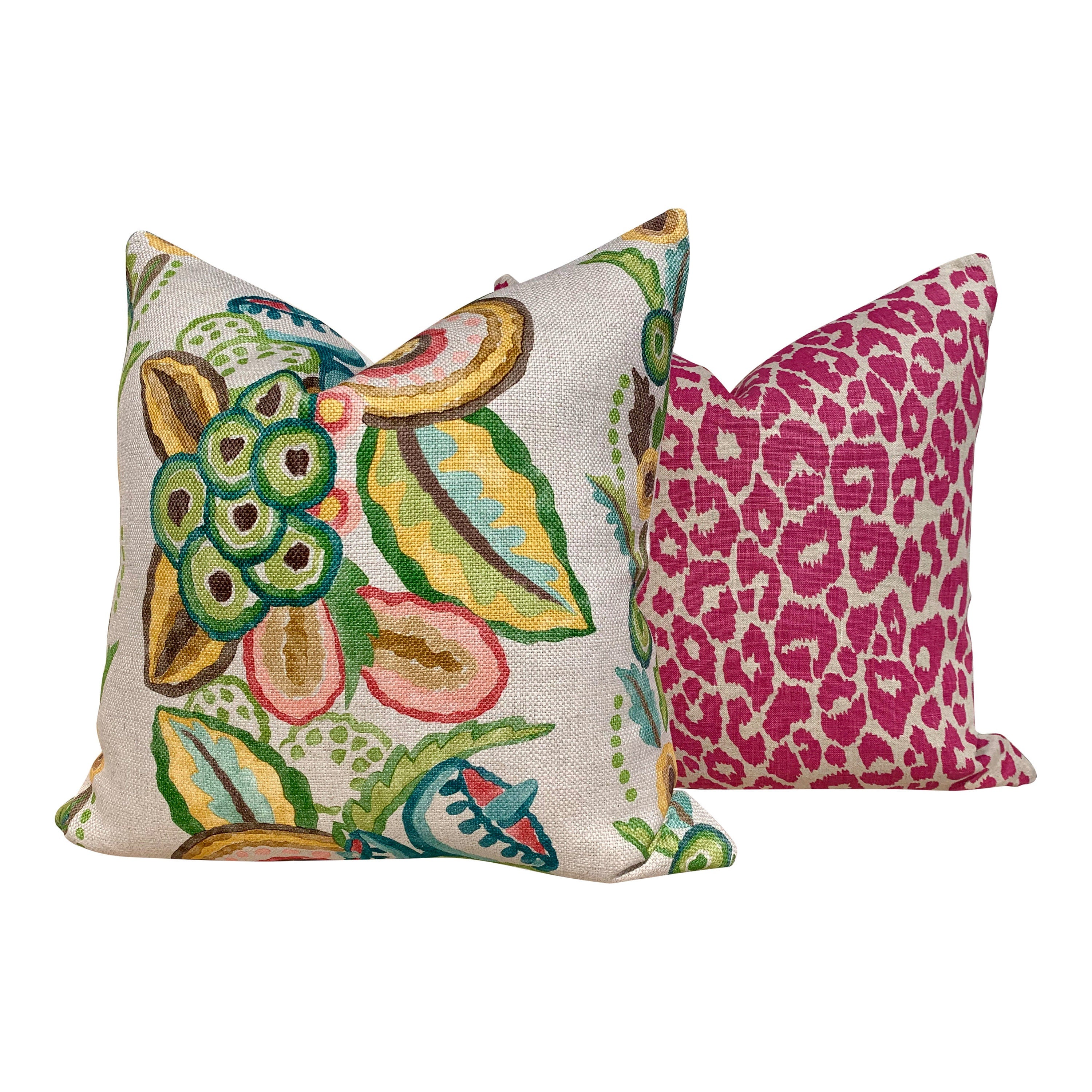 Schumacher Iconic Leopard Fuchsia Pillow . Animal Skin Pink Pillow // Long Lumbar Pillow // Exotic Pillow