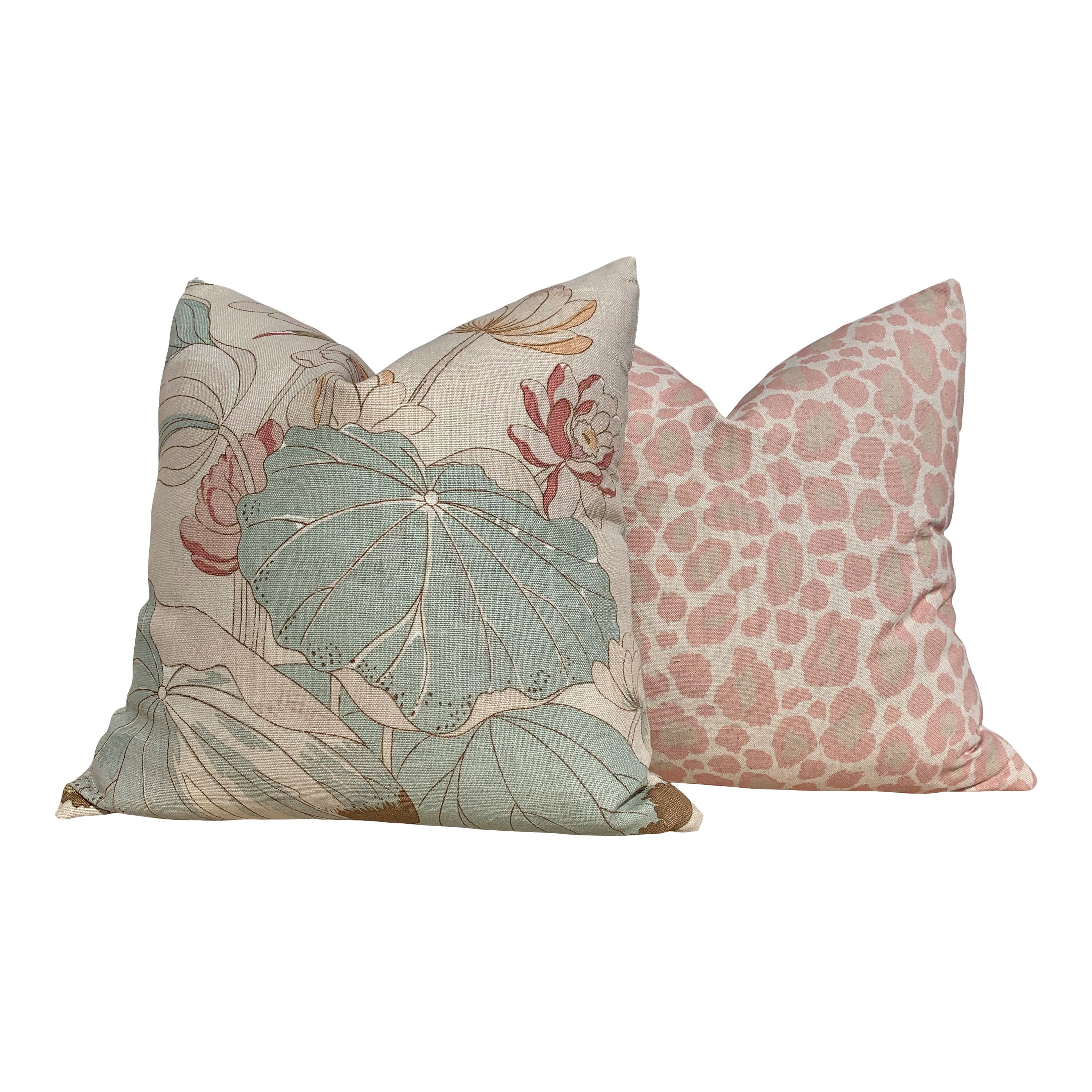 Designer African Leopard Pillow Blush. Animal Skin Pillow // Cheetah Pillow Cover // Long Lumbar Pillow // Euro Sham 26"X26"