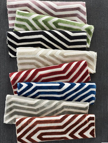 Schumacher Vanderbilt Velvet Pillow Blue. Velvet Lumbar Pillow // Long Lumbar Pillow // Geometric Blue Pillow // Blue Trellis Pillow